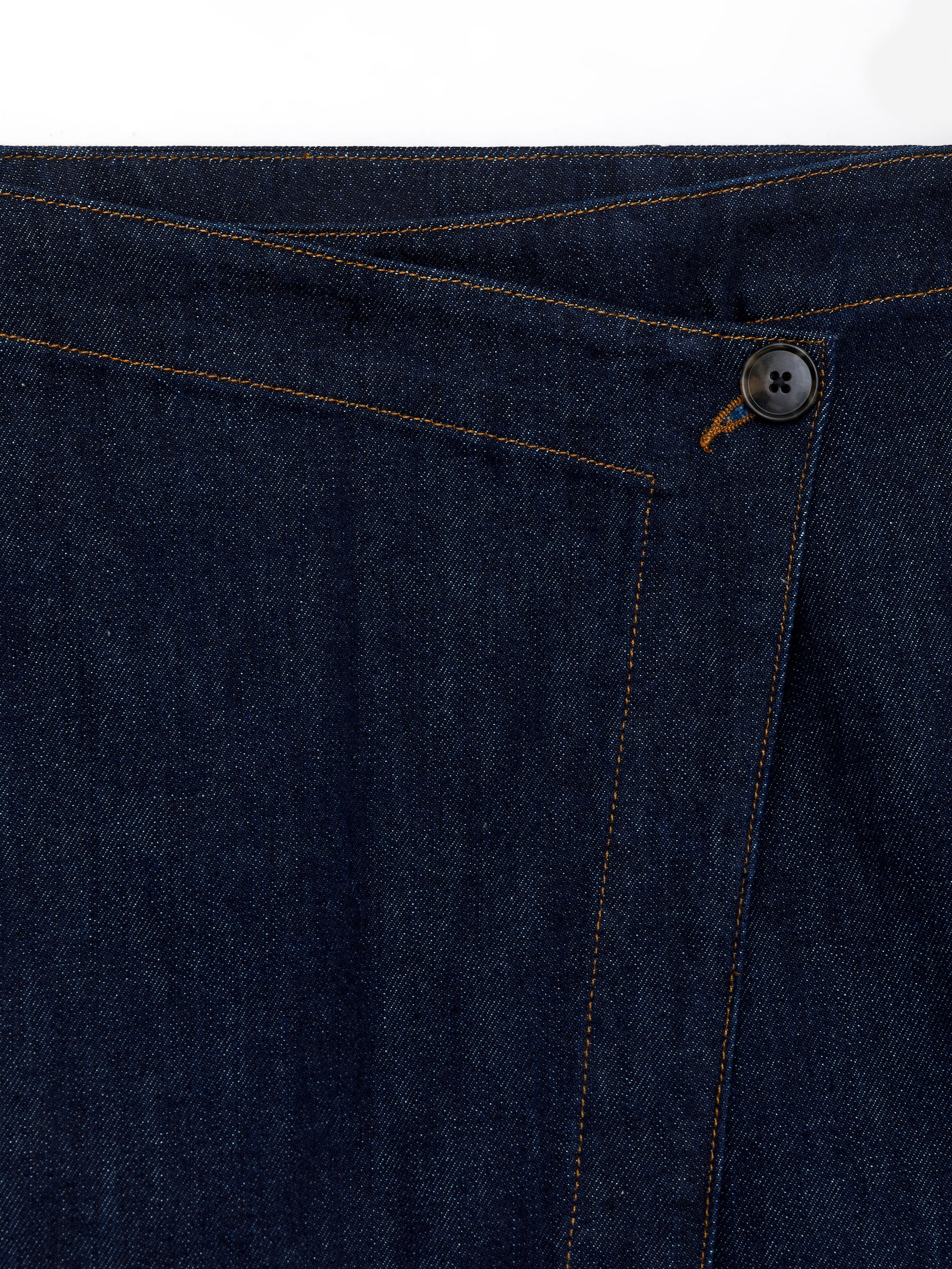 Visa större bild: Omlott denimkjol - Mörkblå - DAM | H&M SE 6