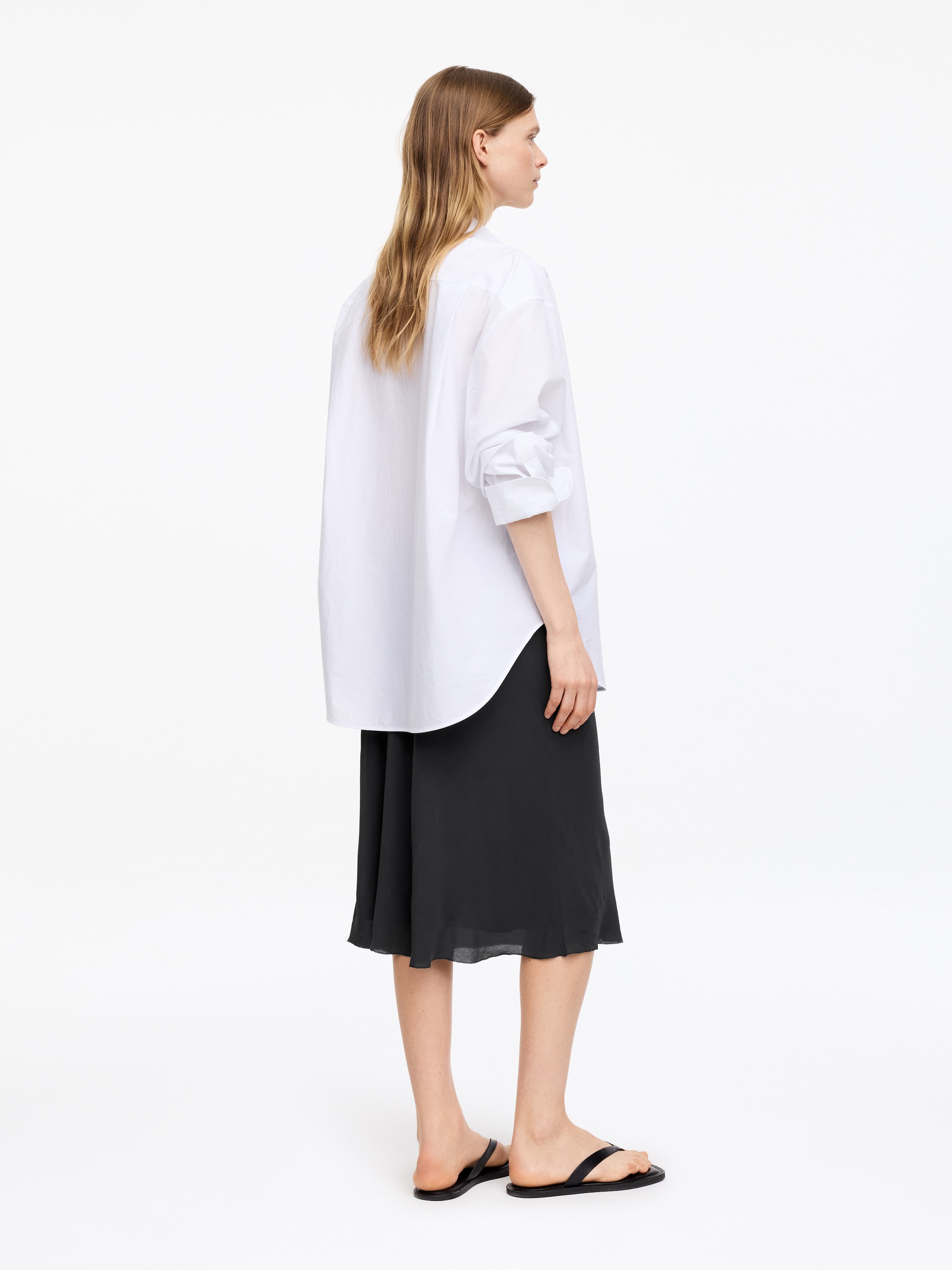 Chiffon Midi Skirt - Black - Regular fit - Women - StillMedia/Lookbook - 5