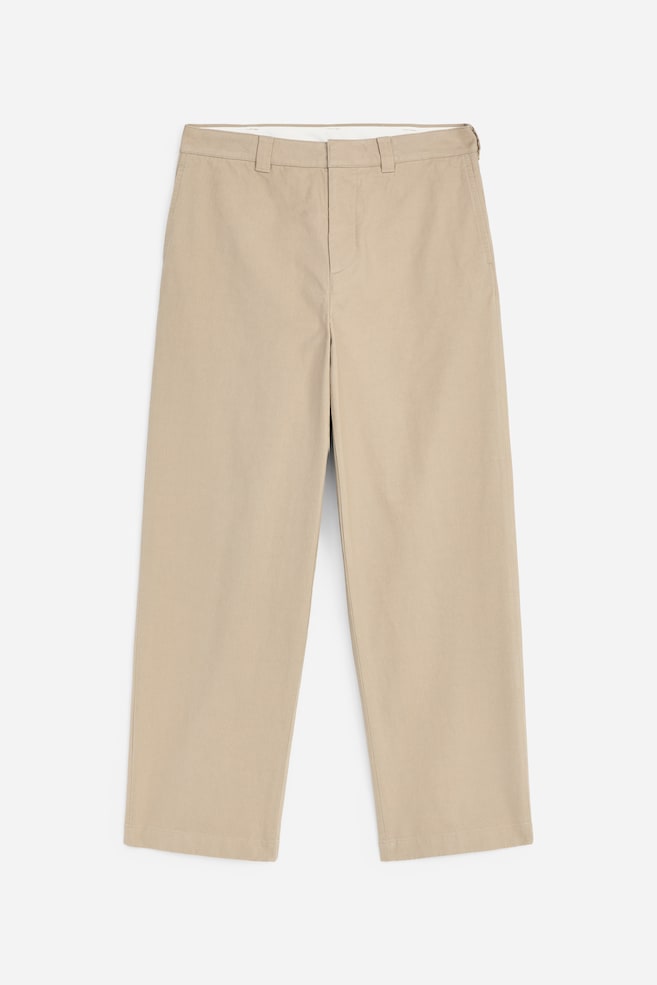 Pantalon chino large de style utilitaire - Taupe/Bleu foncé - 1