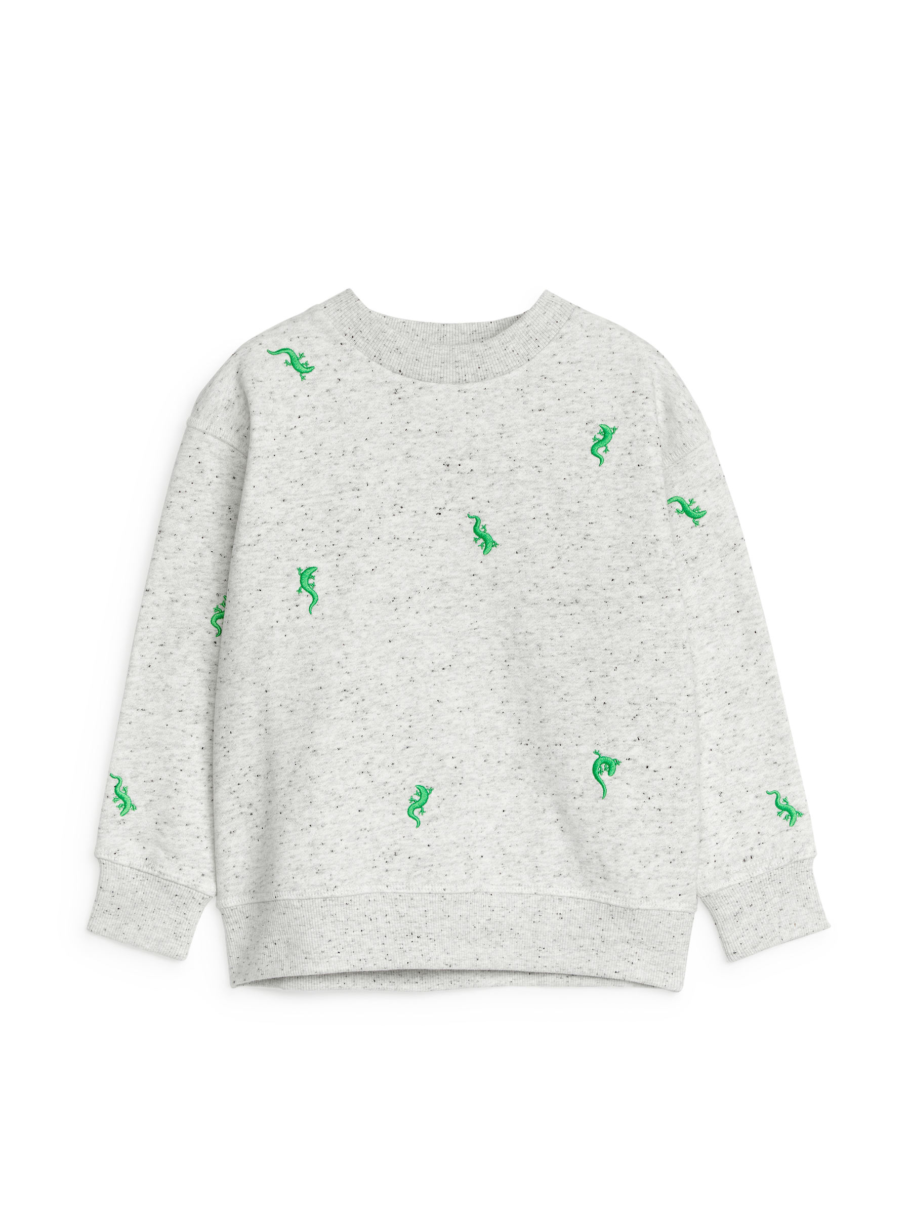 Sweatshirt mit Stickerei - Grau/Genoppt - Relaxed Fit - Kinder - StillMedia/DescriptiveStillLife - 1