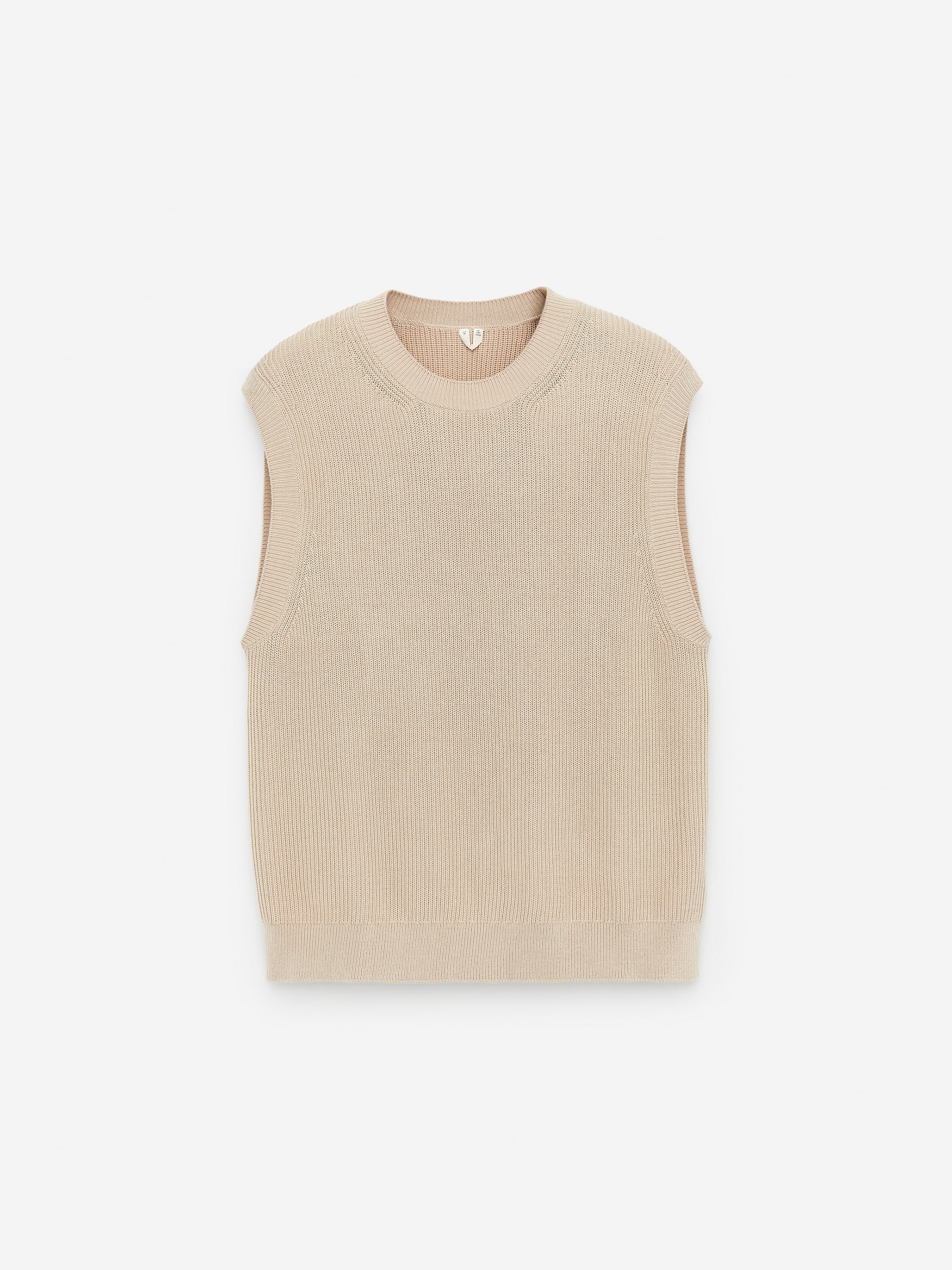 Cotton Vest - Beige - Relaxed fit - Men - StillMedia/DescriptiveStillLife - 2