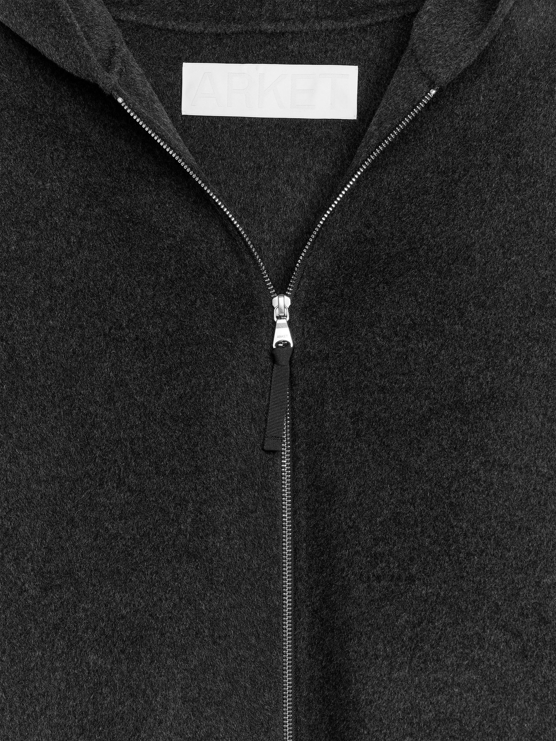 Hooded Wool-Blend Jacket - Dark Grey - Loose Fit - Women - StillMedia/DescriptiveDetail - 1