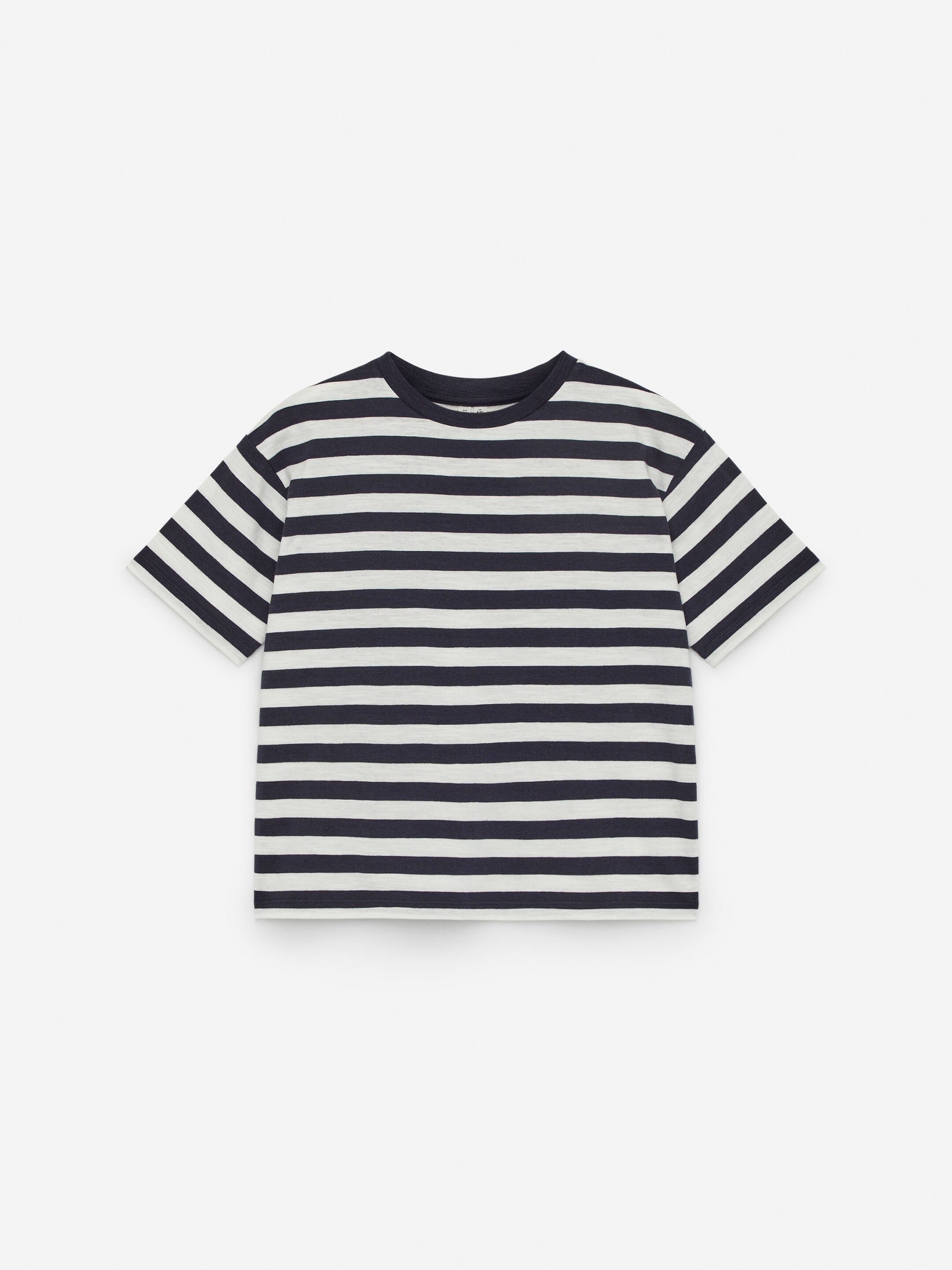 Agrandir l'image: T-shirt en maille de tissu flammé - Bleu foncé/Blanc cassé - ENFANT | H&M FR 1