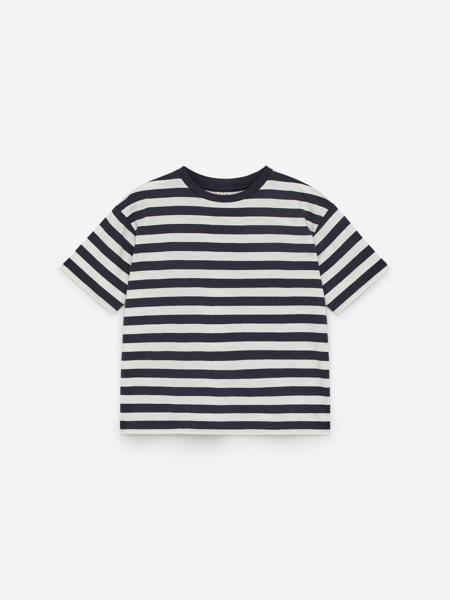 Slub-Knit T-Shirt - Dark Blue/Off White