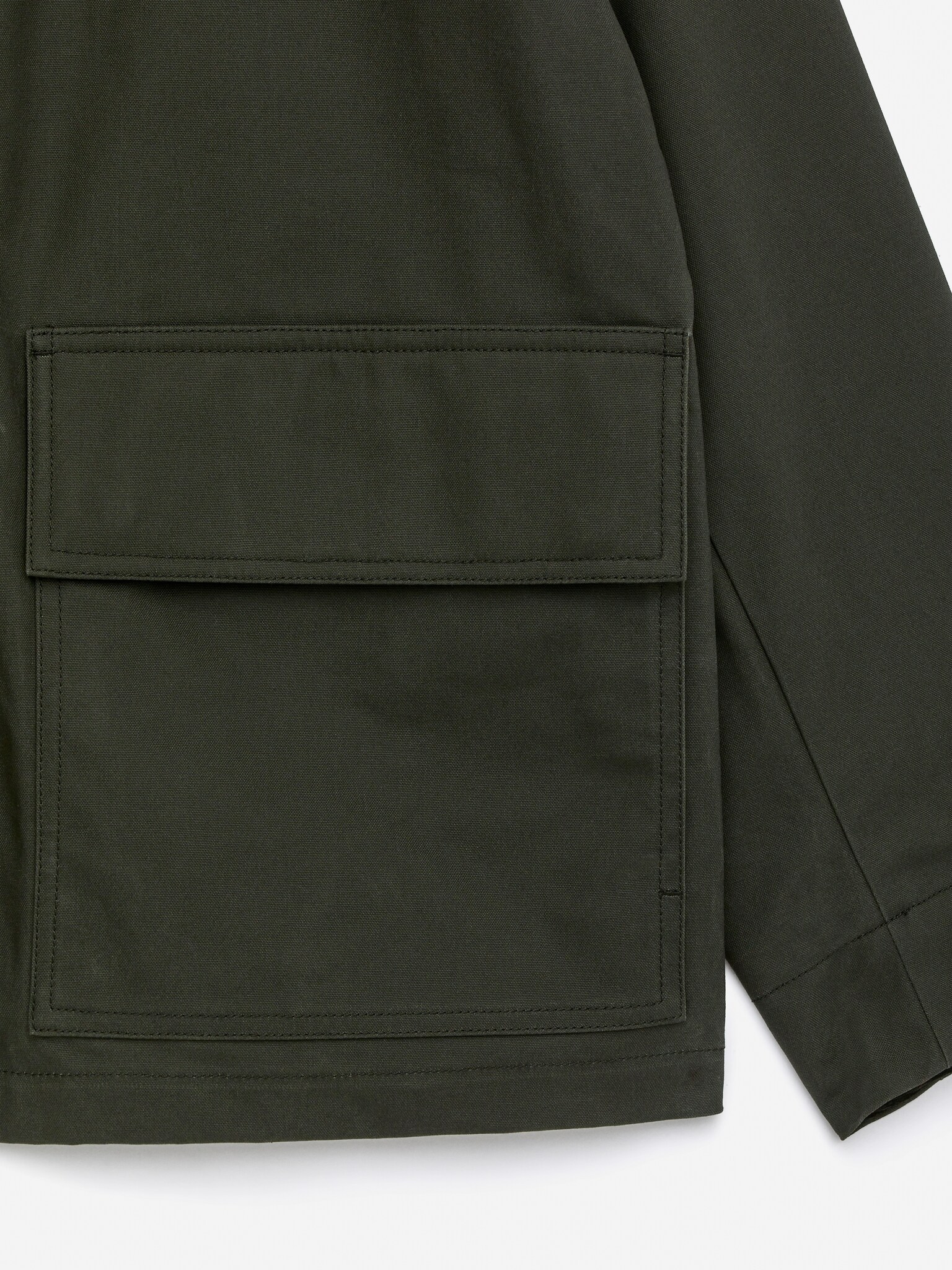 Waxed Cotton Jacket - Dark Green/Dark Blue - 8