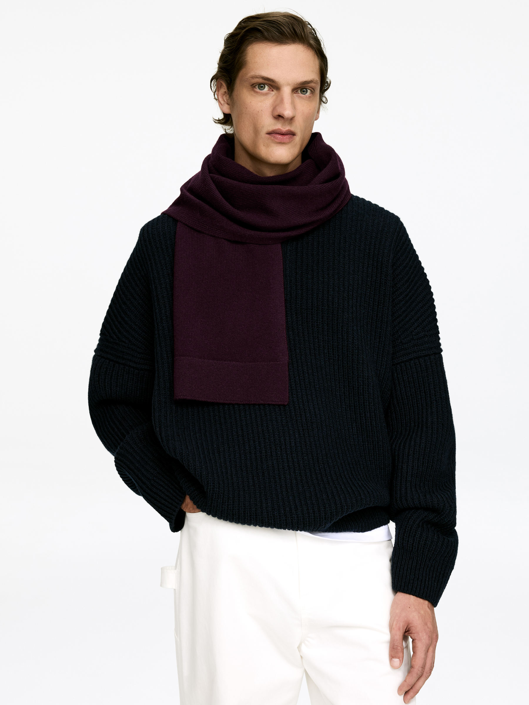 Wool Scarf - Burgundy - Men - StillMedia/Lookbook - 3