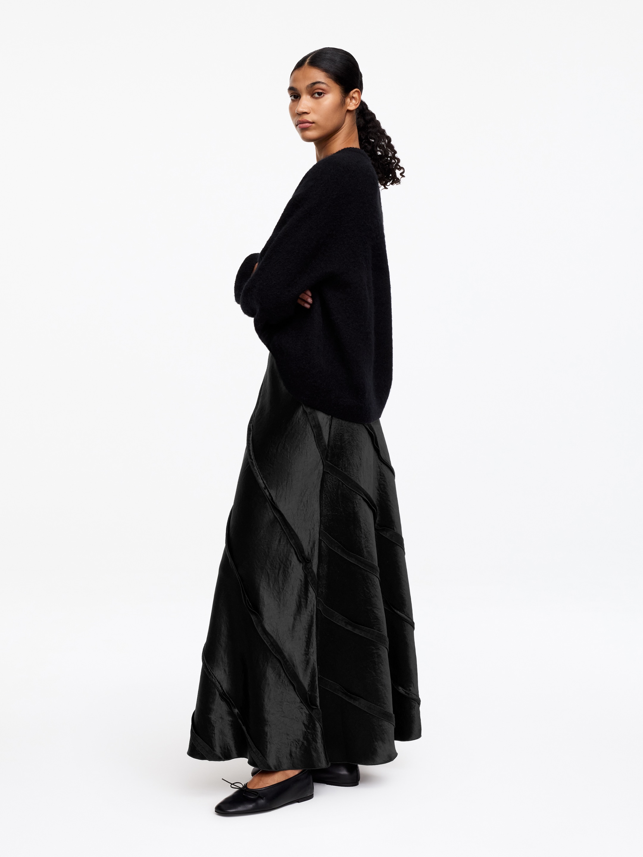 Fluid Skirt - Black - Regular fit - Women - StillMedia/Lookbook - 5