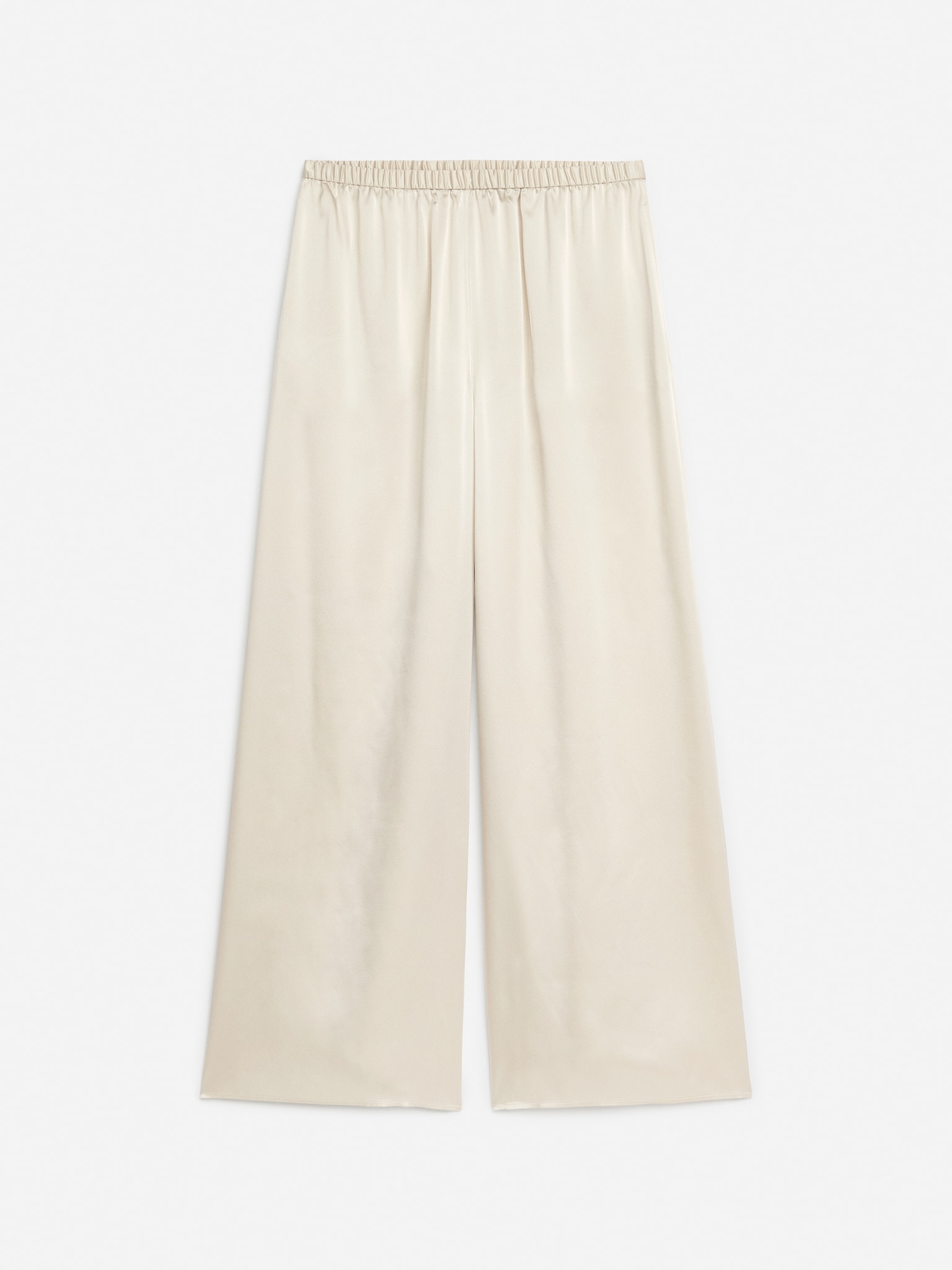 Pantalon en soie - Beige clair/Noir