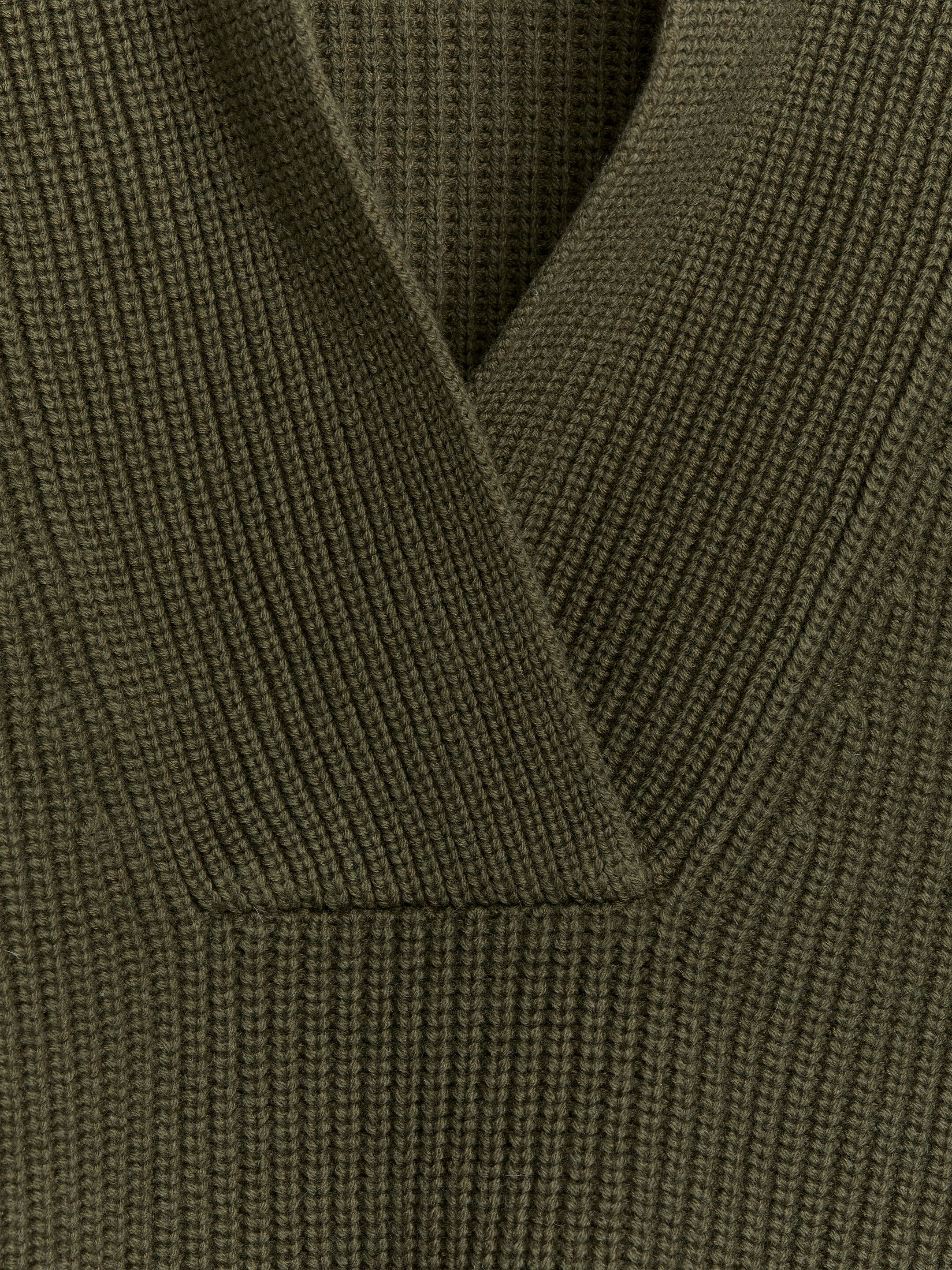 Zobacz większy obraz: Sweter z szalowym kołnierzem - Zielony khaki - ONA | H&M PL 2