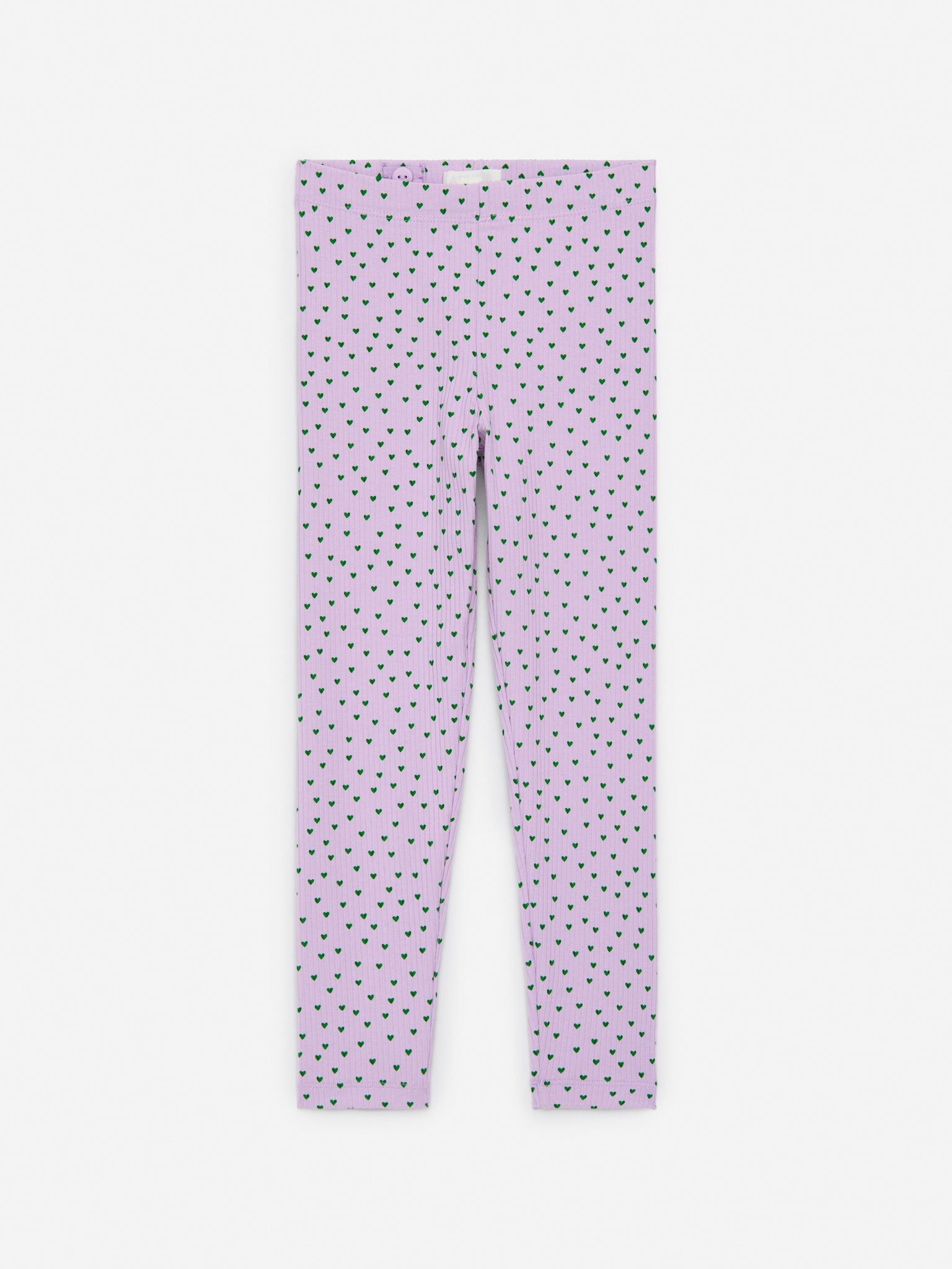 Ribbed Leggings - Lilac/Green Hearts/Pink/Red Hearts/Off White/Multicolour/Lilac/Red/Off-White/Black