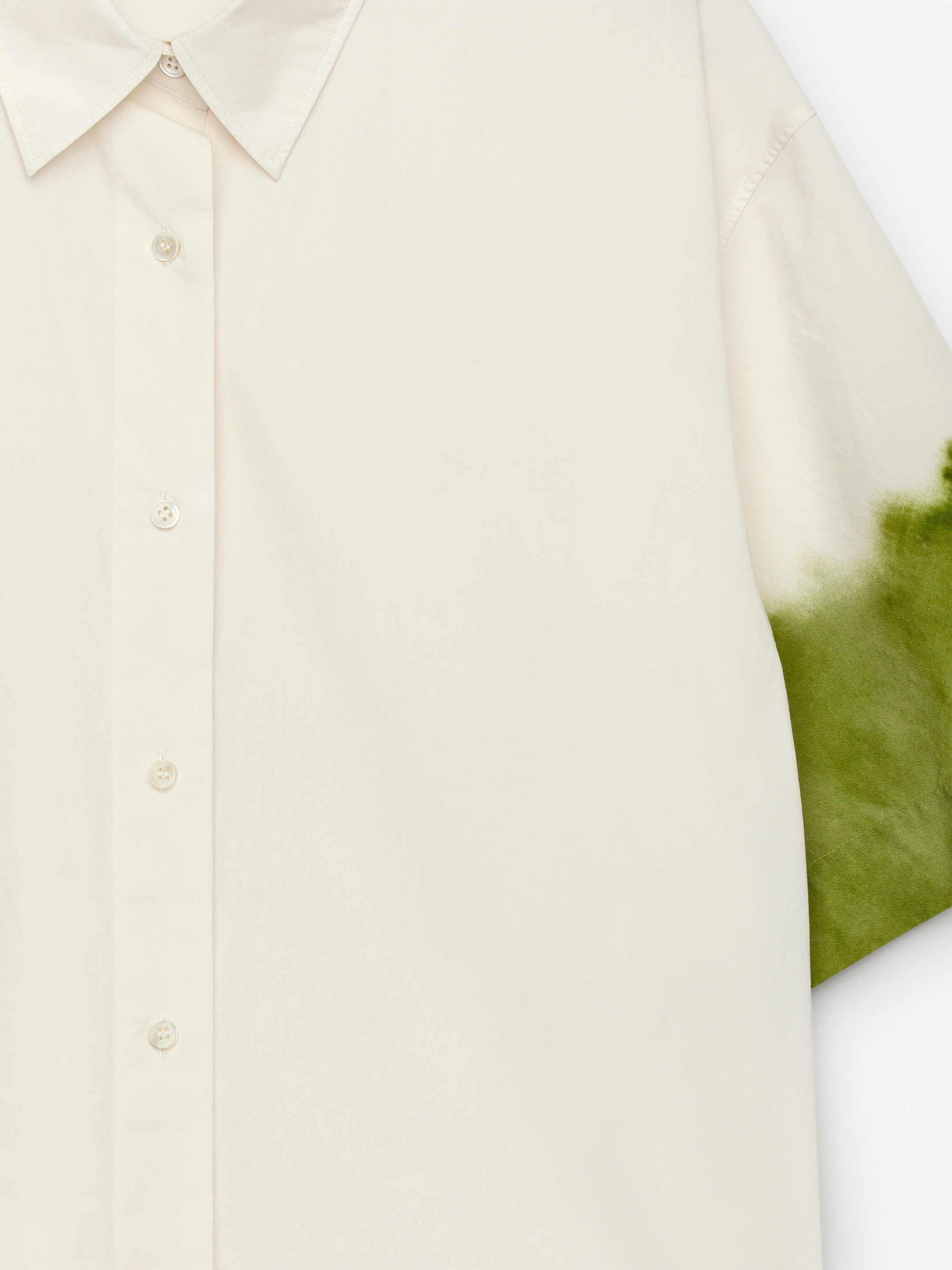 Printed Shirt - Off White/Green - Regular fit - Women - StillMedia/DescriptiveDetail - 1