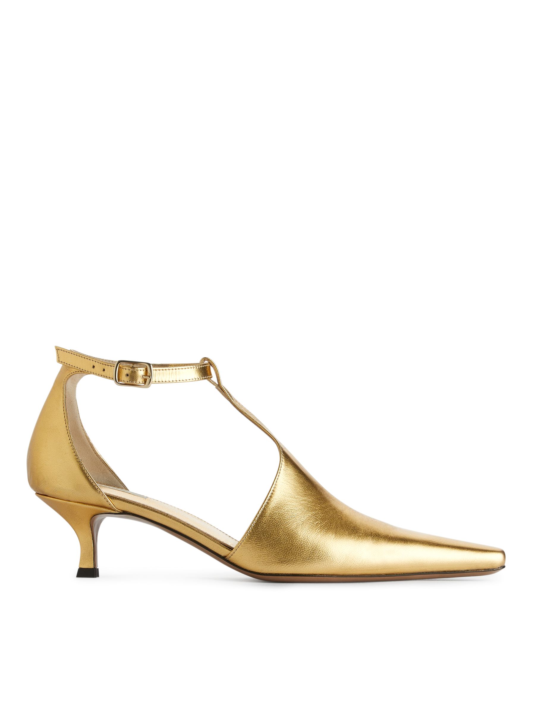 Kitten Heel Leather Pumps-#DECA94-4600