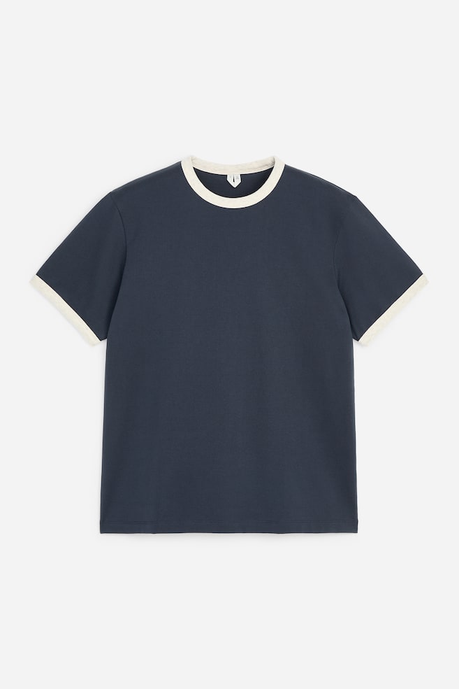 Camiseta entallada - Azul oscuro/Avena jaspeada/negro/Marrón/azul - 1