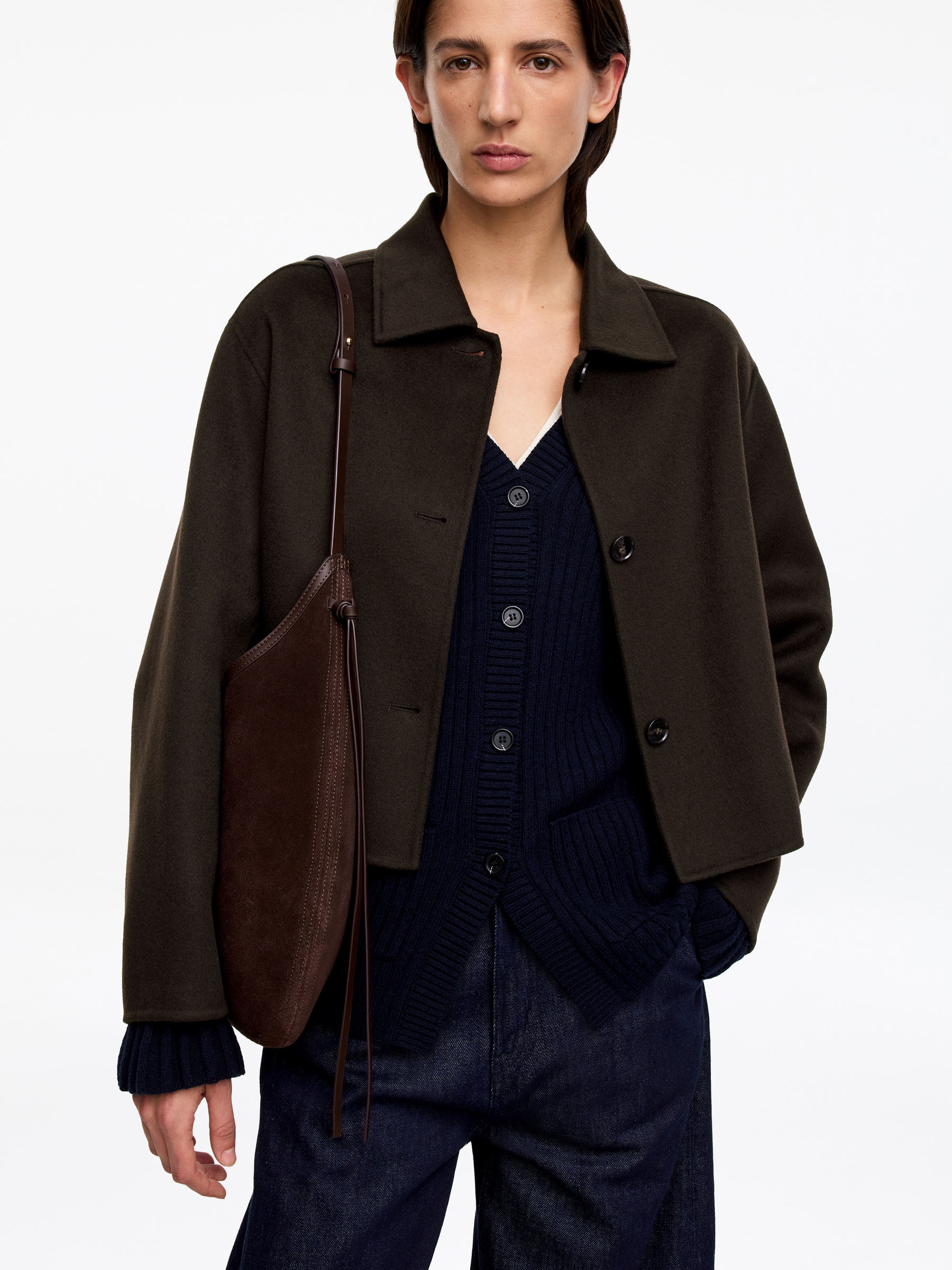 Doublé Wool-Blend Overshirt - Dark Brown - Regular fit - Women - StillMedia/Lookbook - 7