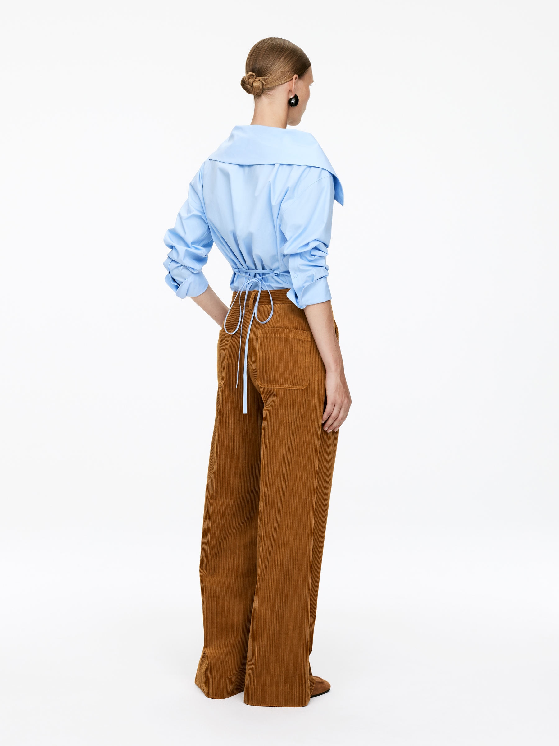 Wide-Leg Corduroy Trousers - Brown - Relaxed fit - Women - StillMedia/Lookbook - 5