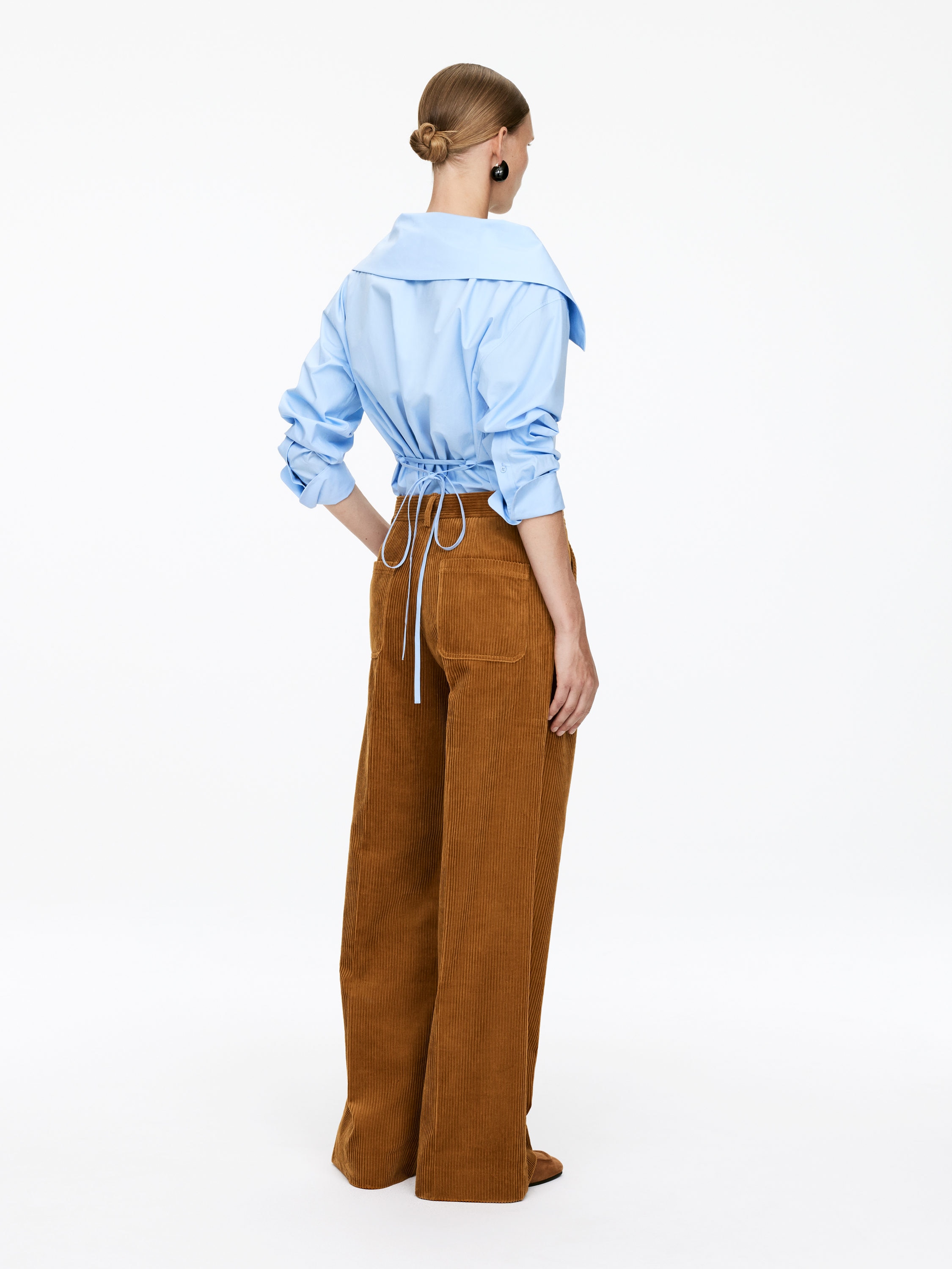 Wide-Leg Corduroy Trousers - Brown - Relaxed fit - Women - StillMedia/Lookbook - 5