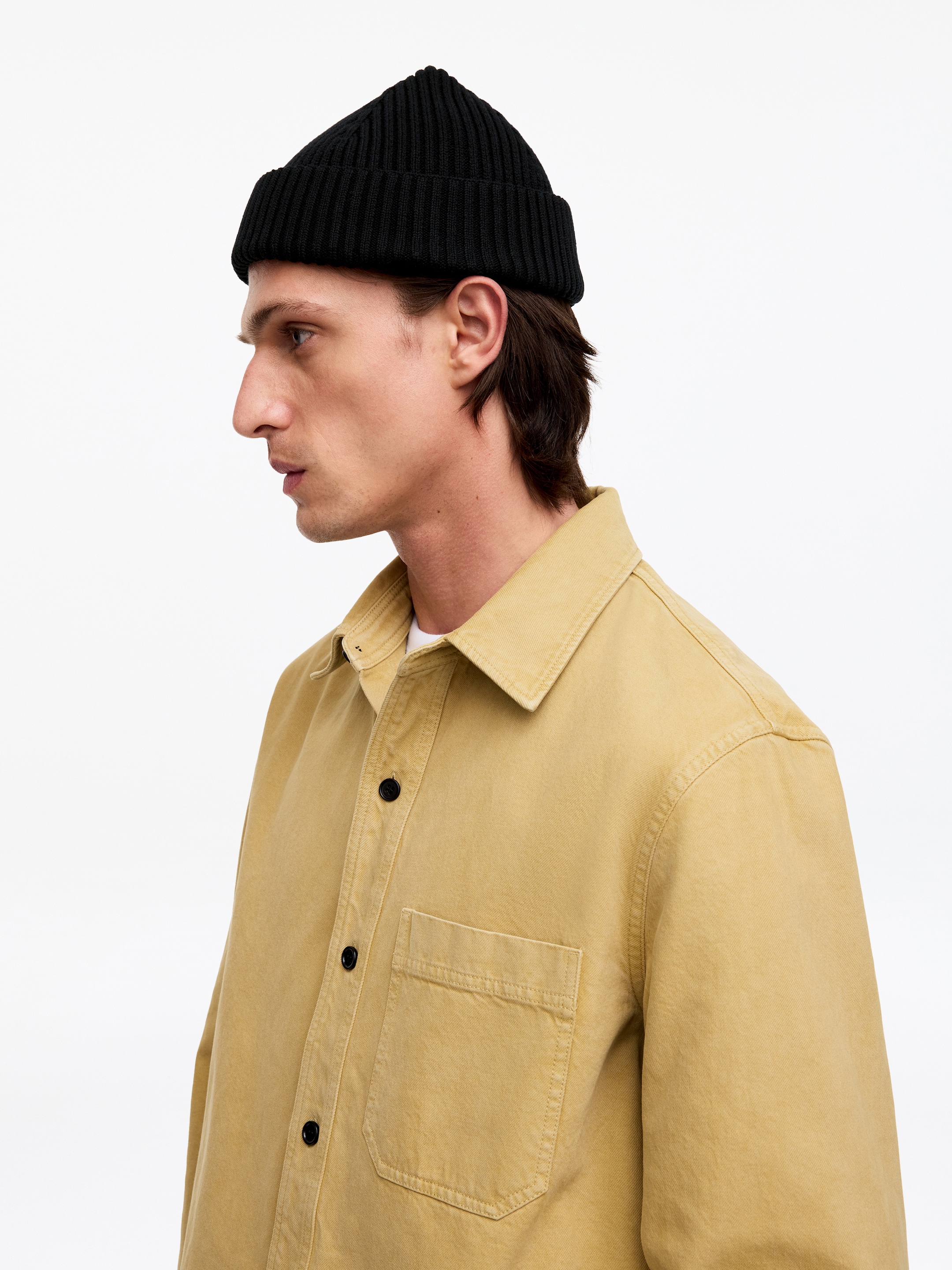 Bawełniana czapka w prążki - Czarny - men - StillMedia/Lookbook - 3