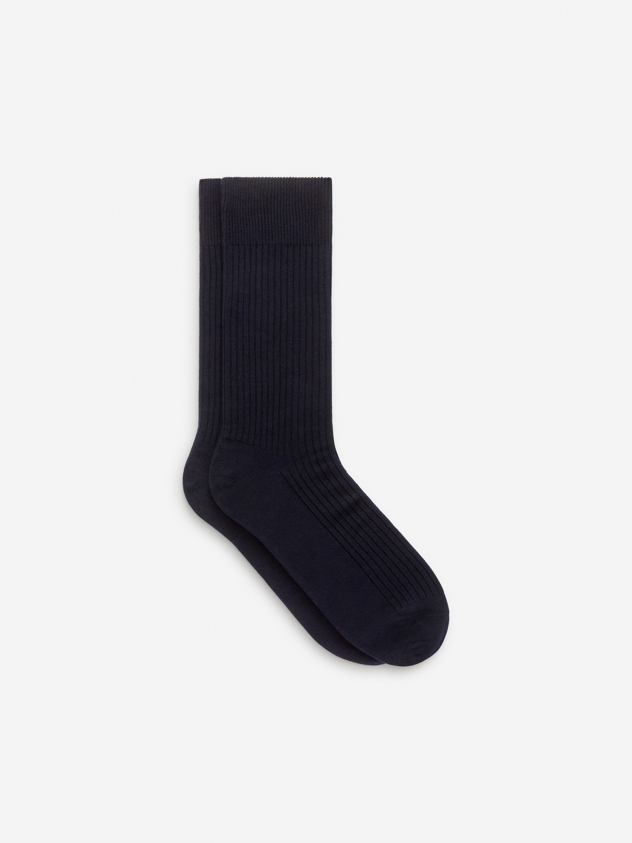 Calcetines de canalé de algodón Supima - Azul oscuro - Corte estándar - Men - StillMedia/DescriptiveStillLife - 4