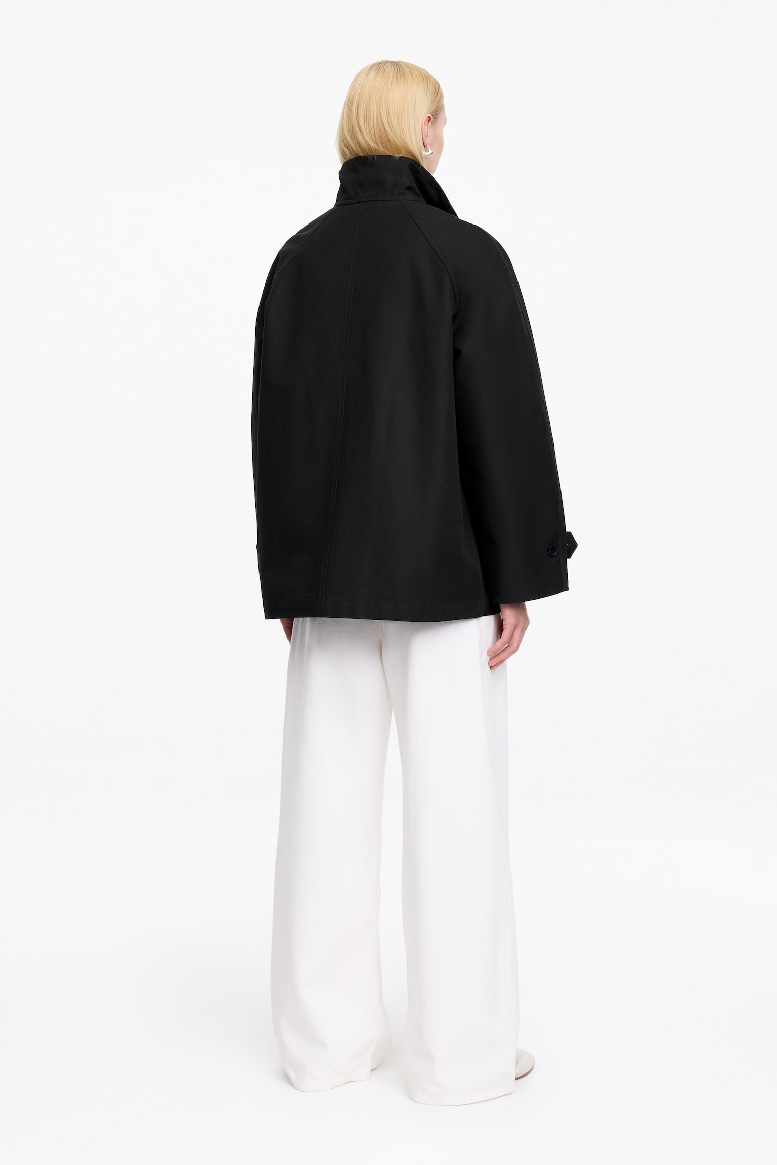 Jacke mit Cordkragen - Schwarz/Braun - 8