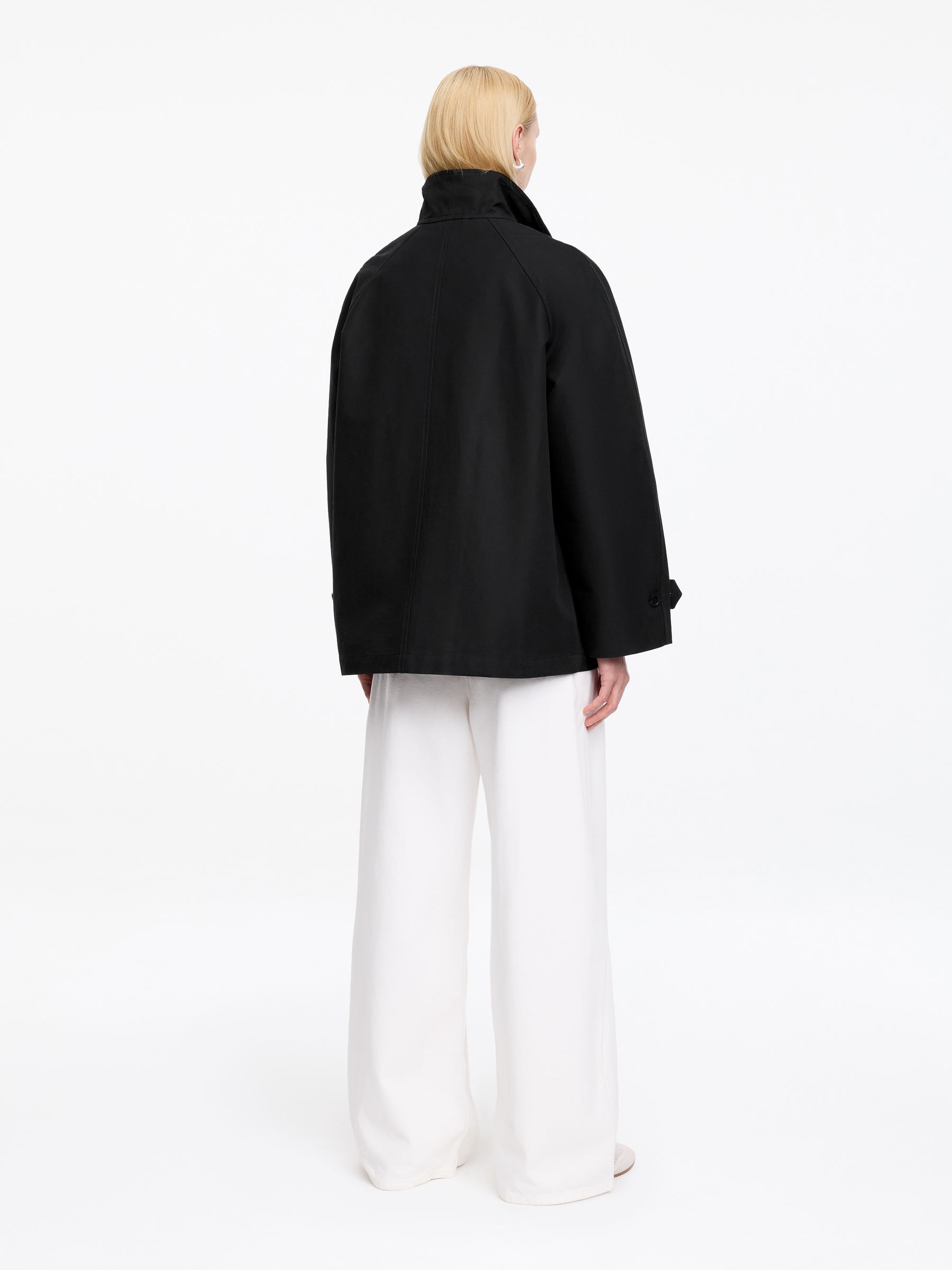 Corduroy-Collar Jacket - Black - Loose fit - Women - StillMedia/Lookbook - 9