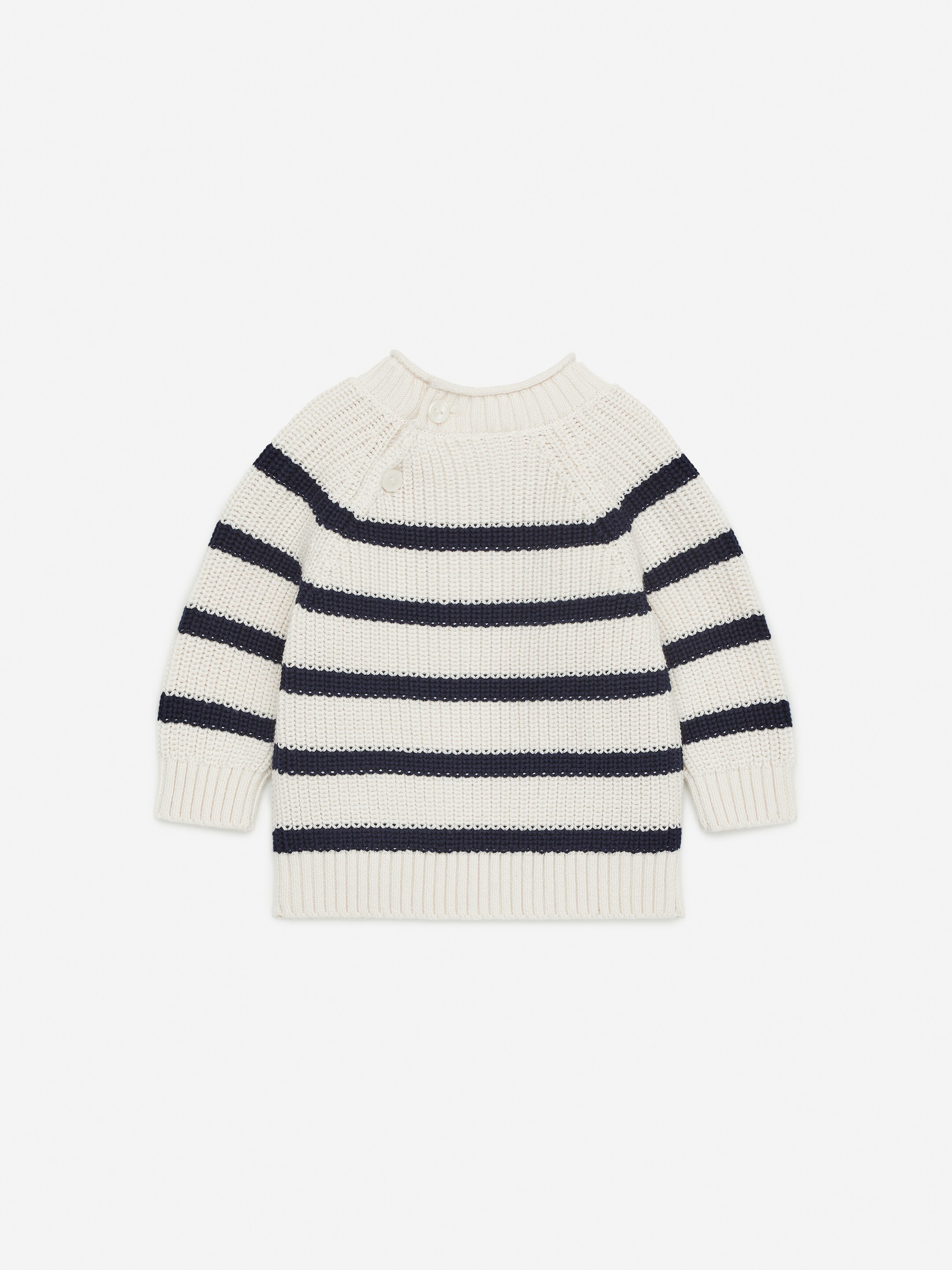 Cotton Jumper - White/Dark Blue - Regular fit - children - StillMedia/DescriptiveStillLife - 2