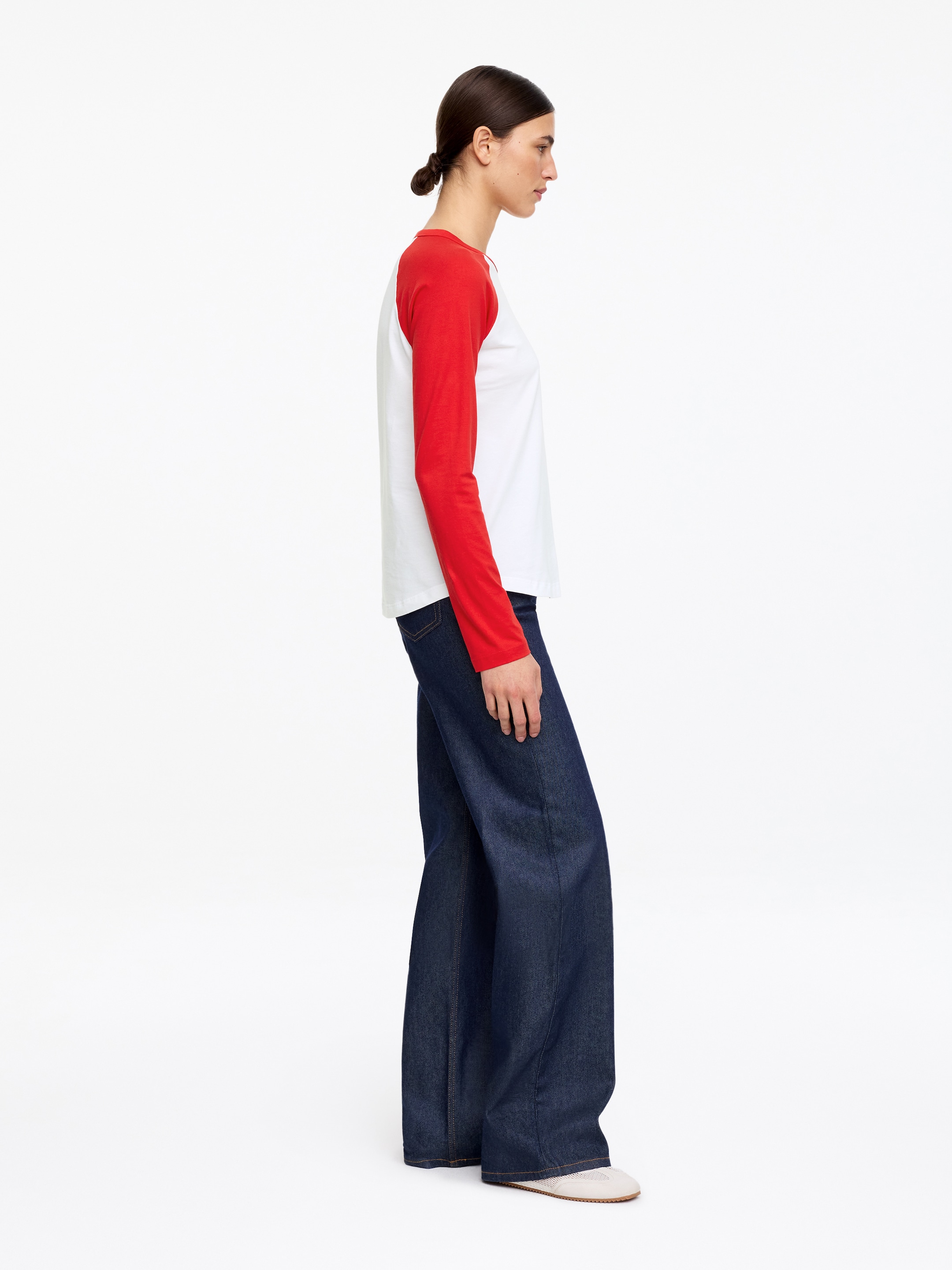 T-shirt à manches longues - Blanc/Rouge - Regular fit - Femme - StillMedia/Lookbook - 4