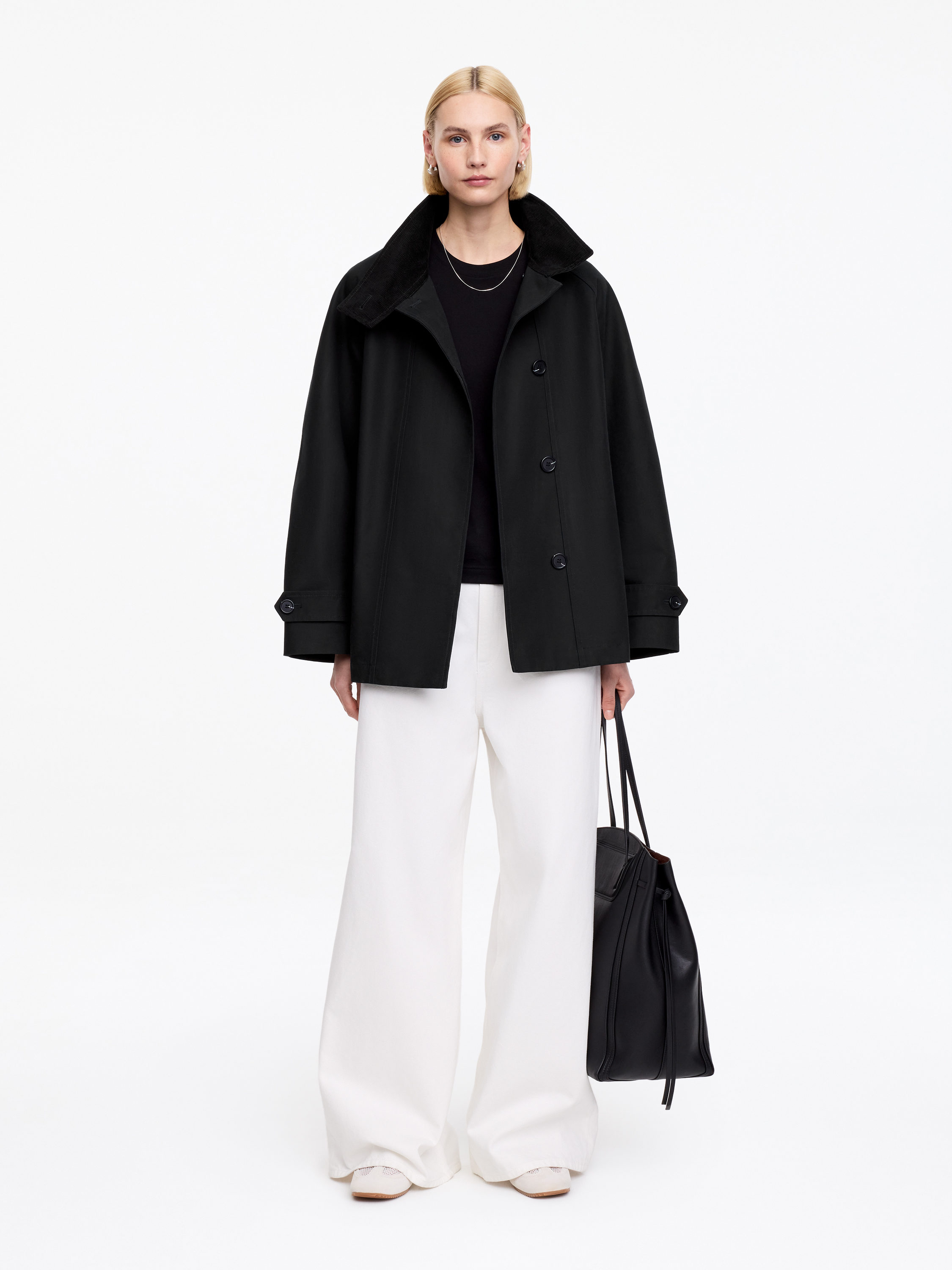Corduroy-Collar Jacket