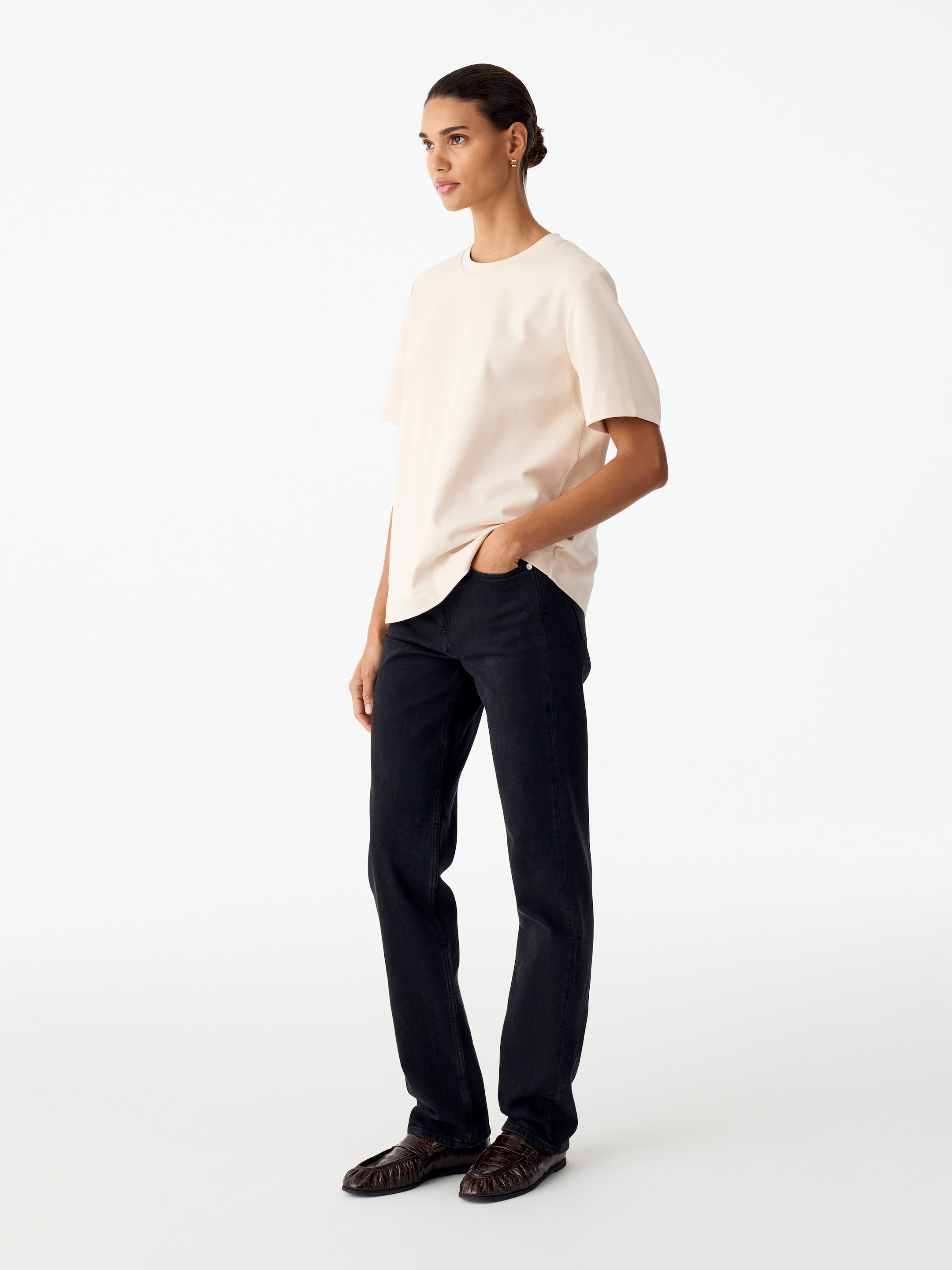Signature Constructed T-Shirt - Light Beige - Regular fit - women - StillMedia/Lookbook - 21
