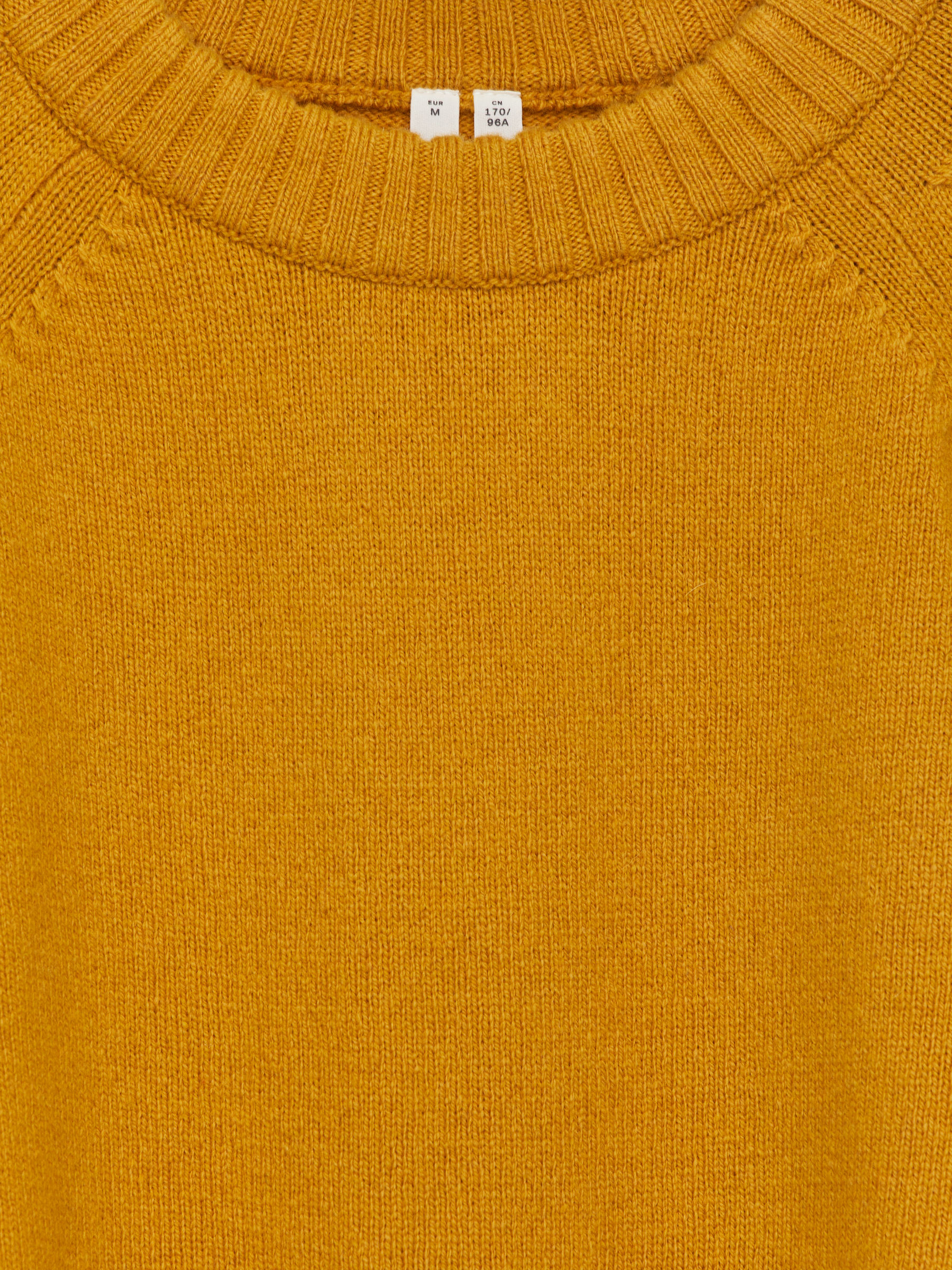 Folded Sleeve Wool Jumper - Dark Yellow - Regular fit - Women - StillMedia/DescriptiveDetail - 1