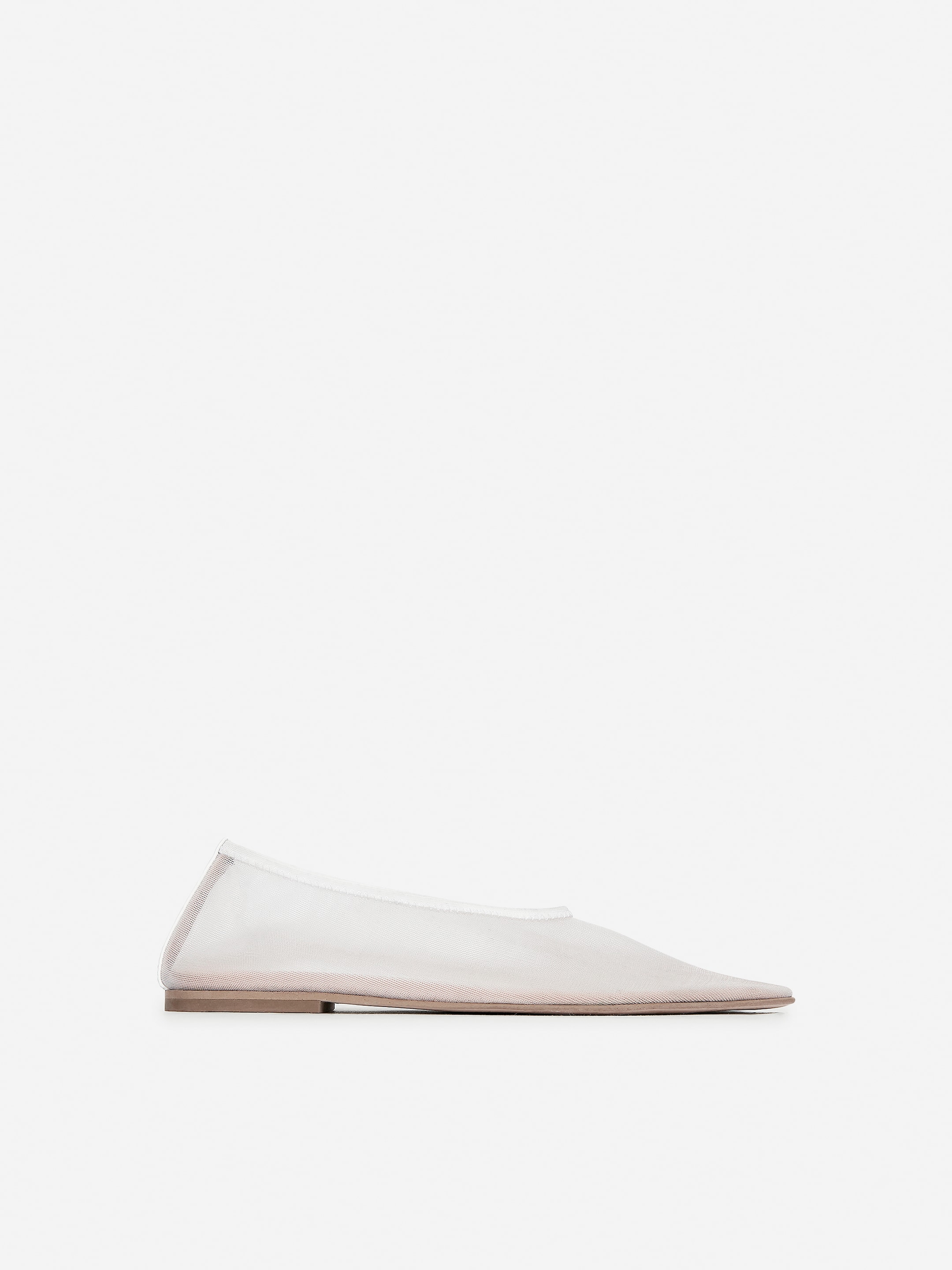 Visa större bild: Ballerinaskor i mesh - Off-white - DAM | H&M SE 1