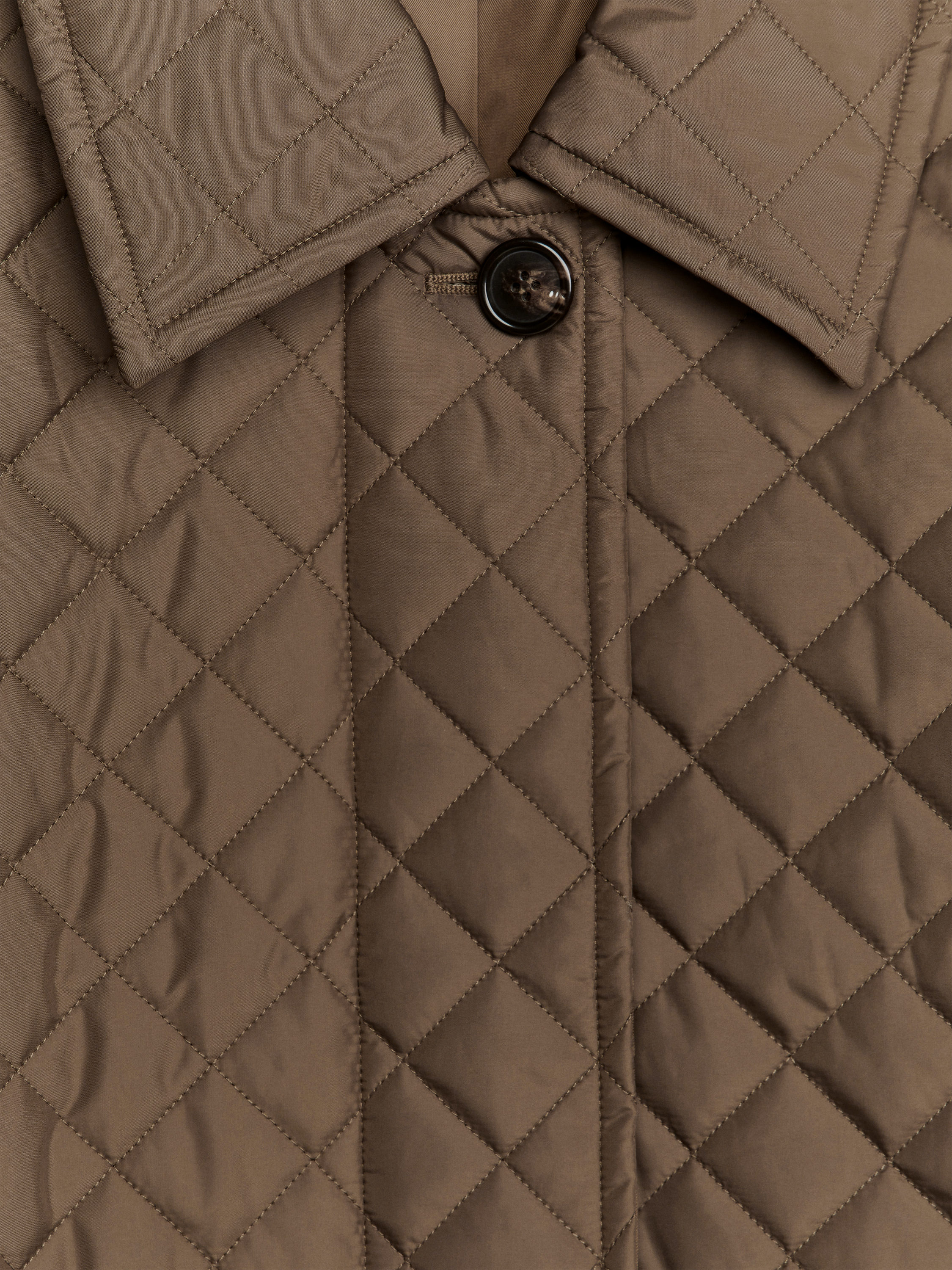 Oversized Quilted Coat - Dark Mole - Relaxed fit - Women - StillMedia/DescriptiveDetail - 3