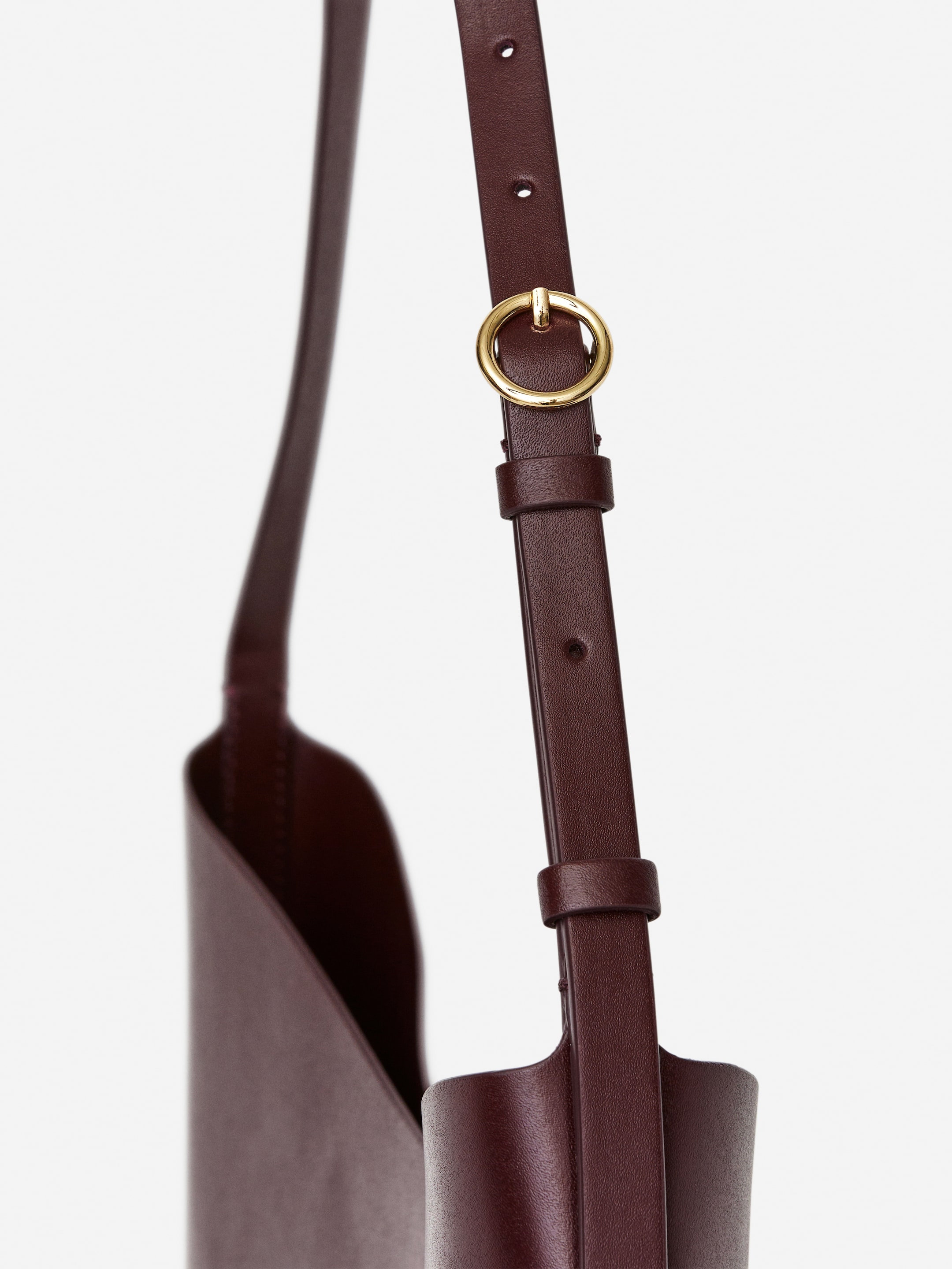 Crescent Shoulder Bag - Burgundy - women - StillMedia/DescriptiveStillLife - 12