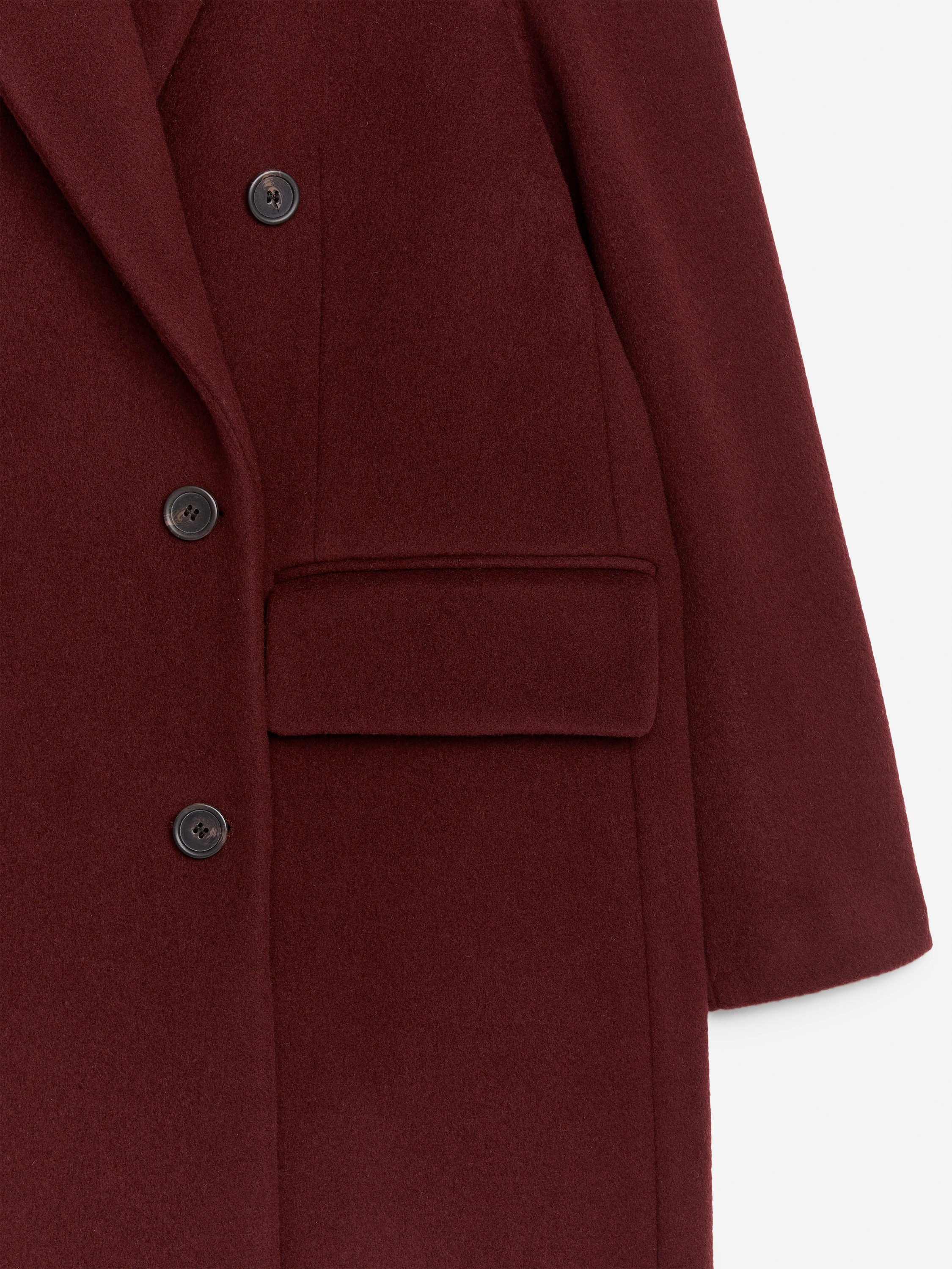 Oversized Wool Coat - Dark Red - Oversized - Women - StillMedia/DescriptiveDetail - 1