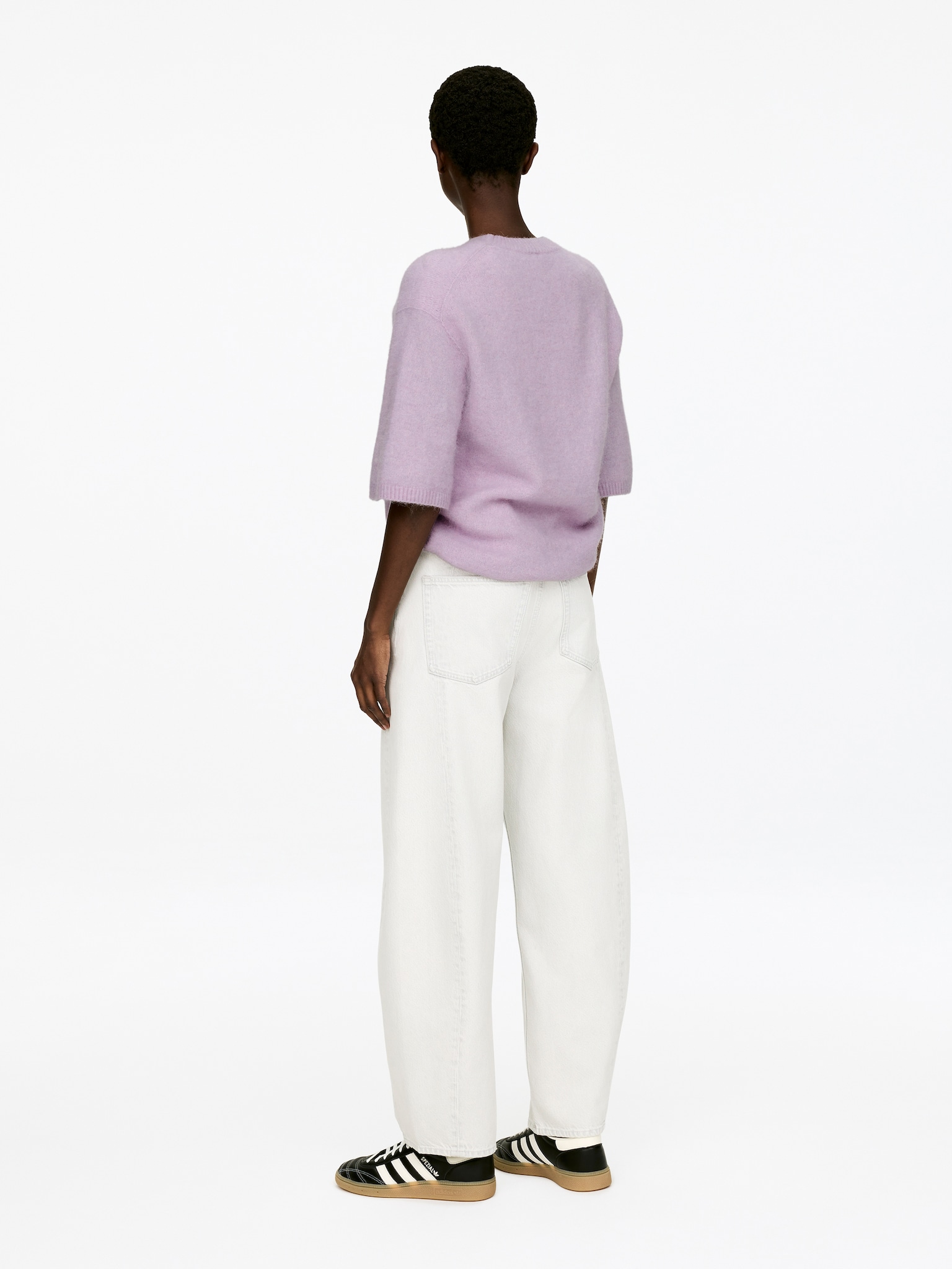 Pull en mélange de laine et d'alpaga - Mauve/Rose/Bleu foncé/Vert kaki - 5