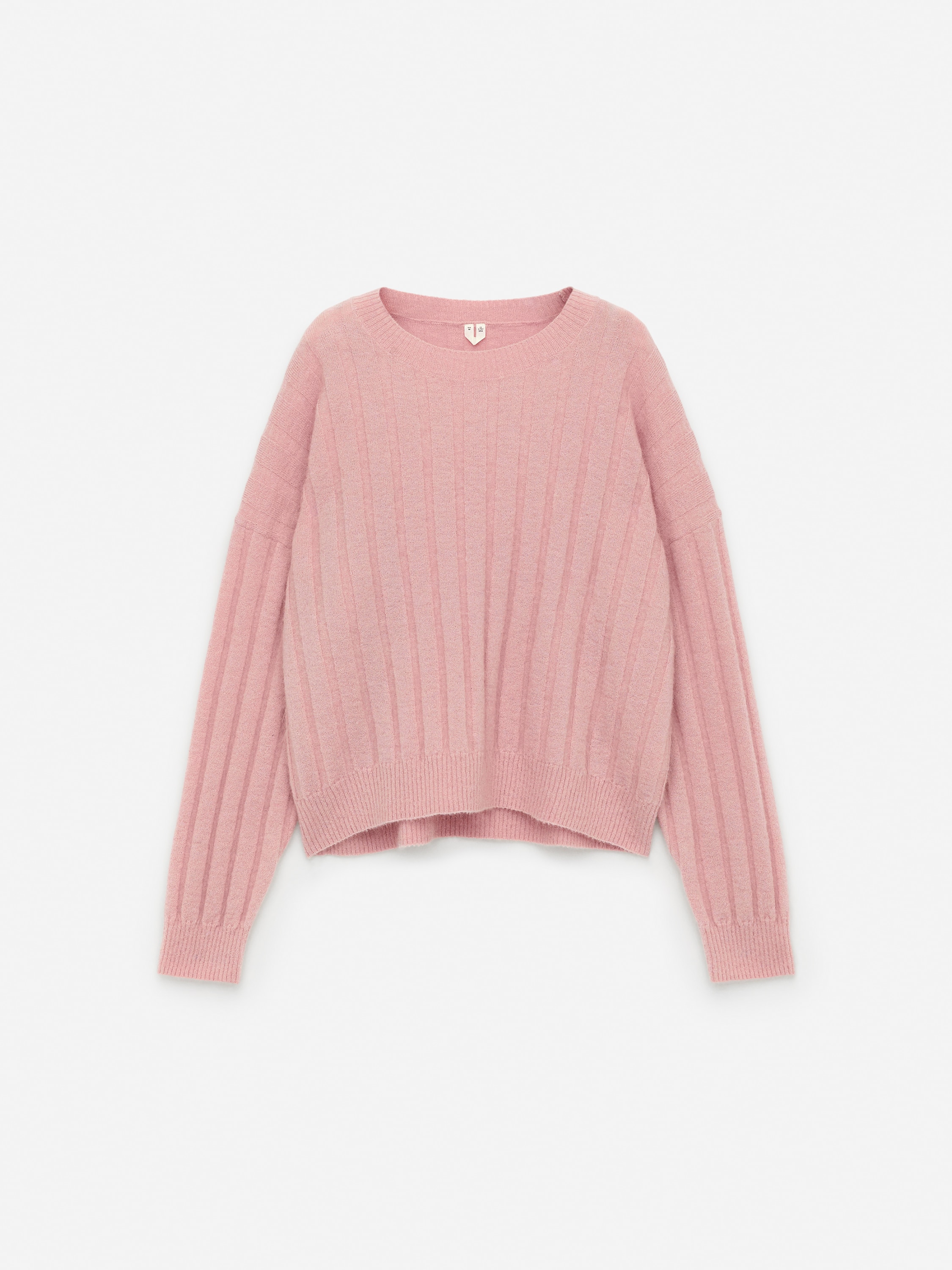 Neulepusero mohairin ja villan sekoitetta - Murrettu vaaleanpunainen/Tummanruskea