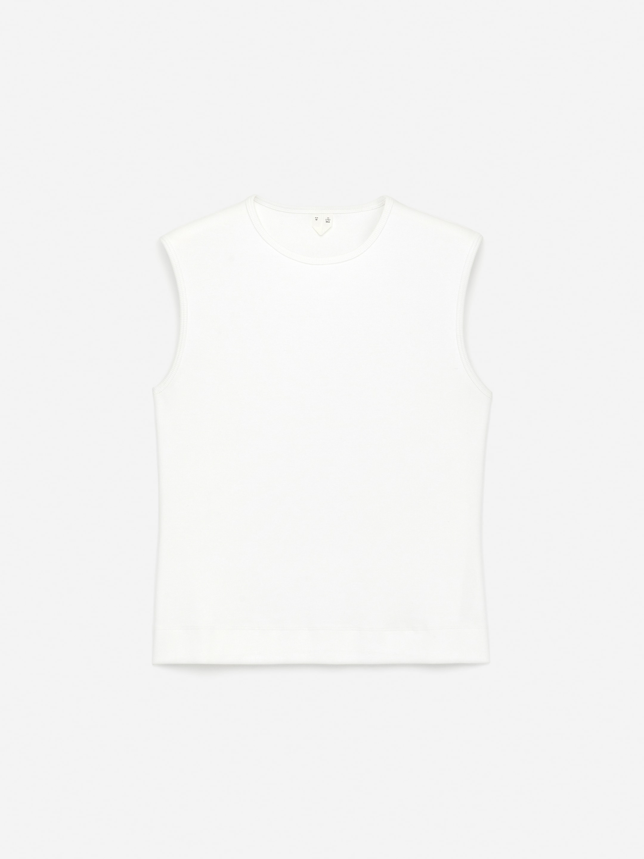 Rib Tank Top-#FFFFFF-15845