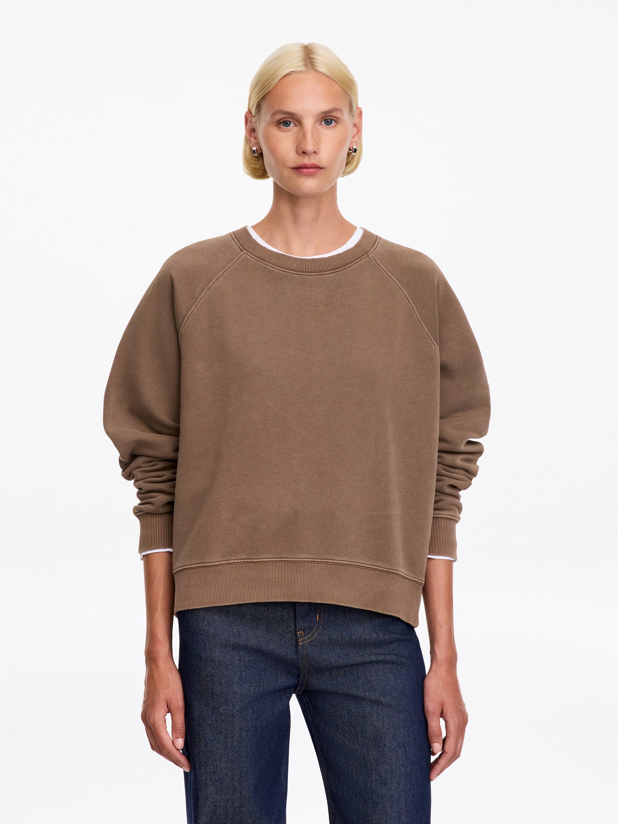 Terry Sweatshirt - Brown - Regular fit - women - StillMedia/Lookbook - 15