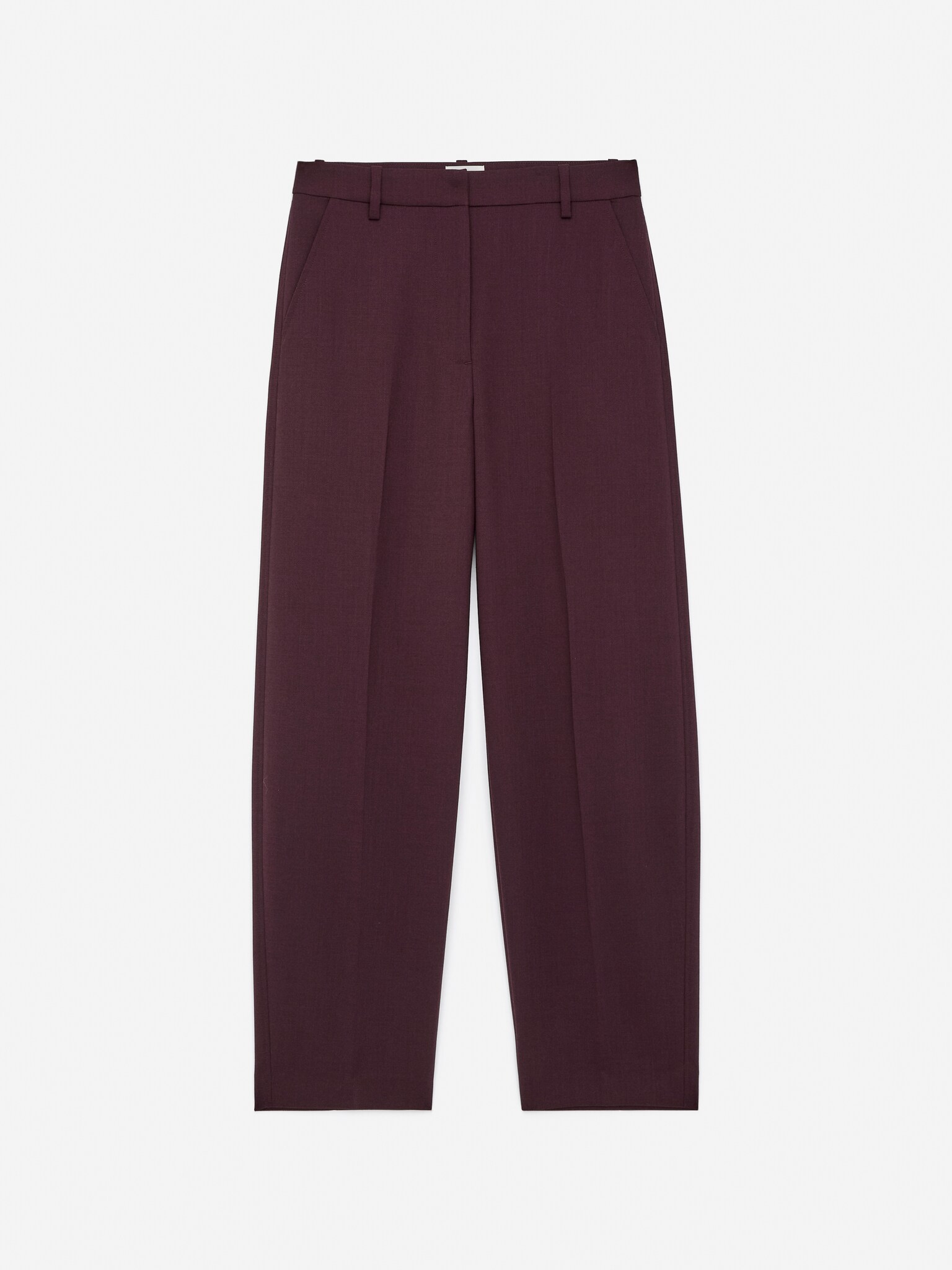 Pantalon à plis pressés - Bordeaux/Noir - 2