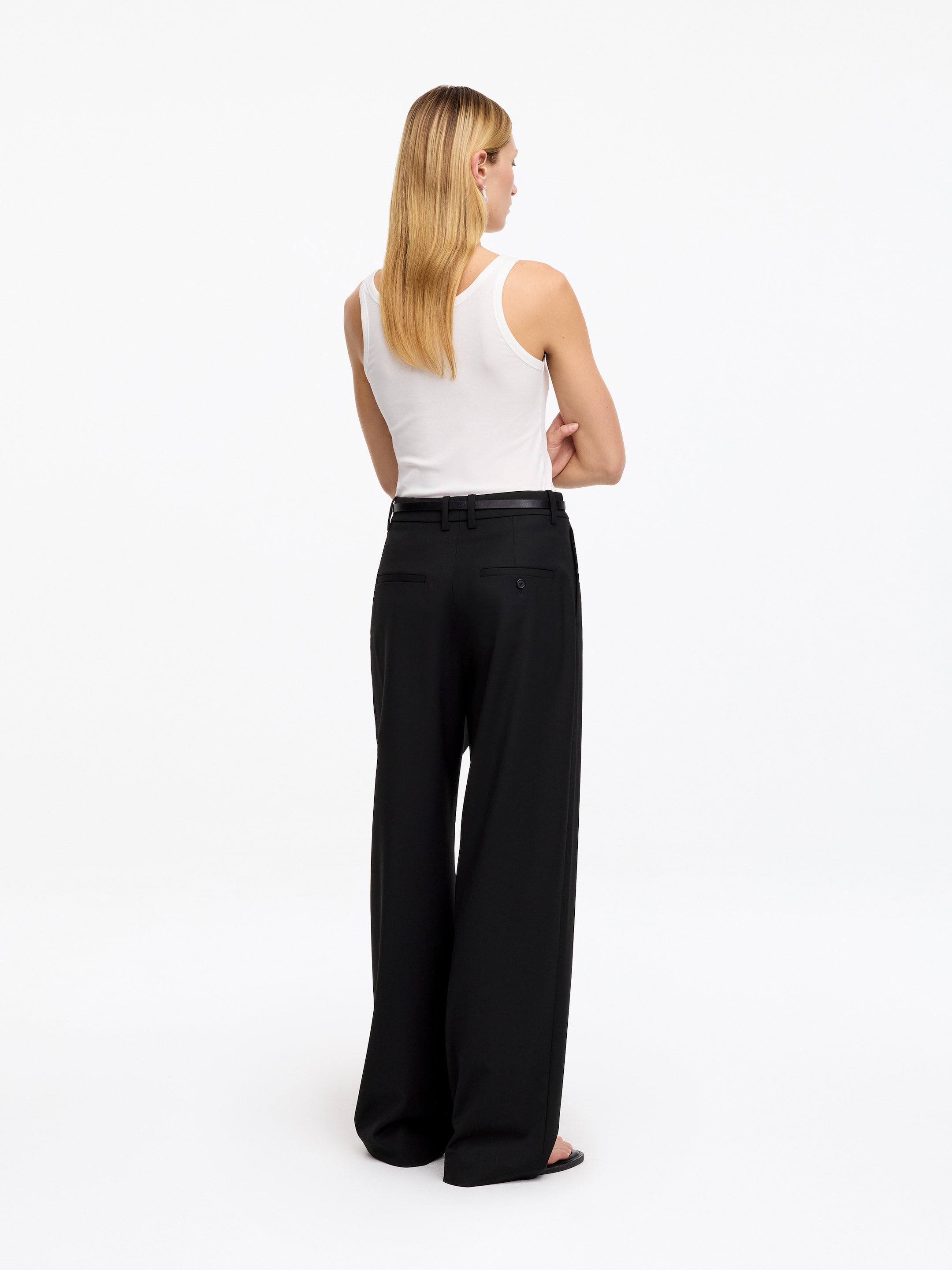 Pantalones sastre en mezcla de lana - Negro - Corte relajado - women - StillMedia/Lookbook - 6