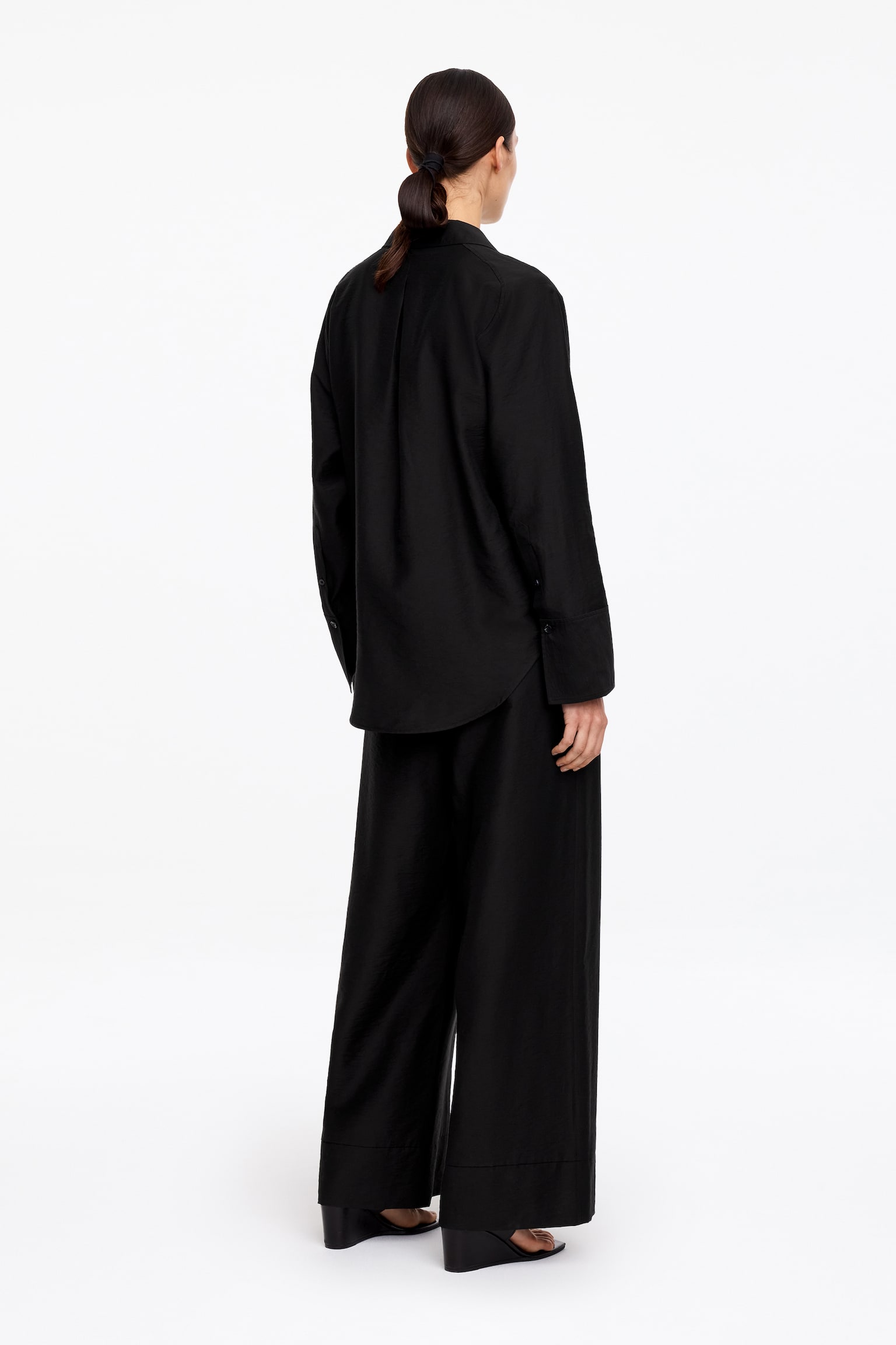 Тейлърд риза-блейзър - Черен - 4