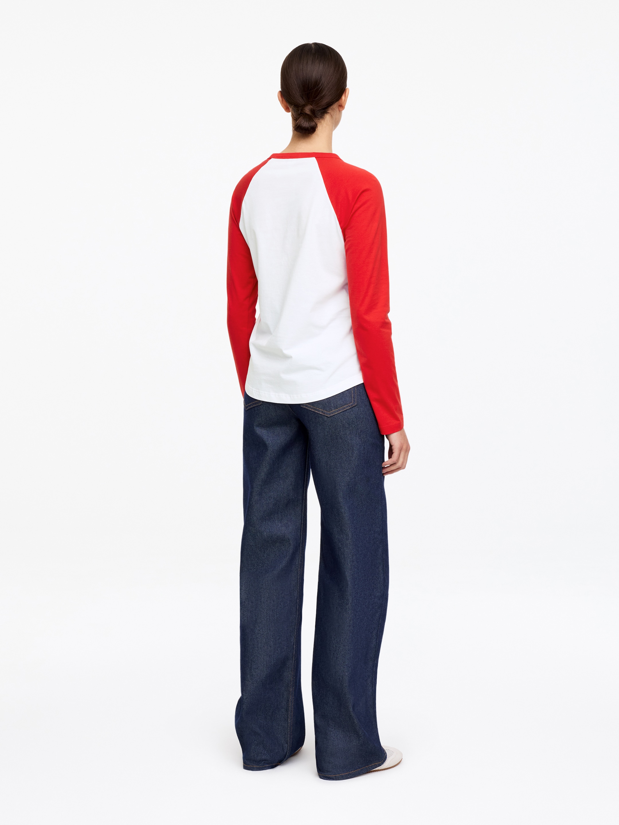 T-shirt à manches longues - Blanc/Rouge - Regular fit - Femme - StillMedia/Lookbook - 3