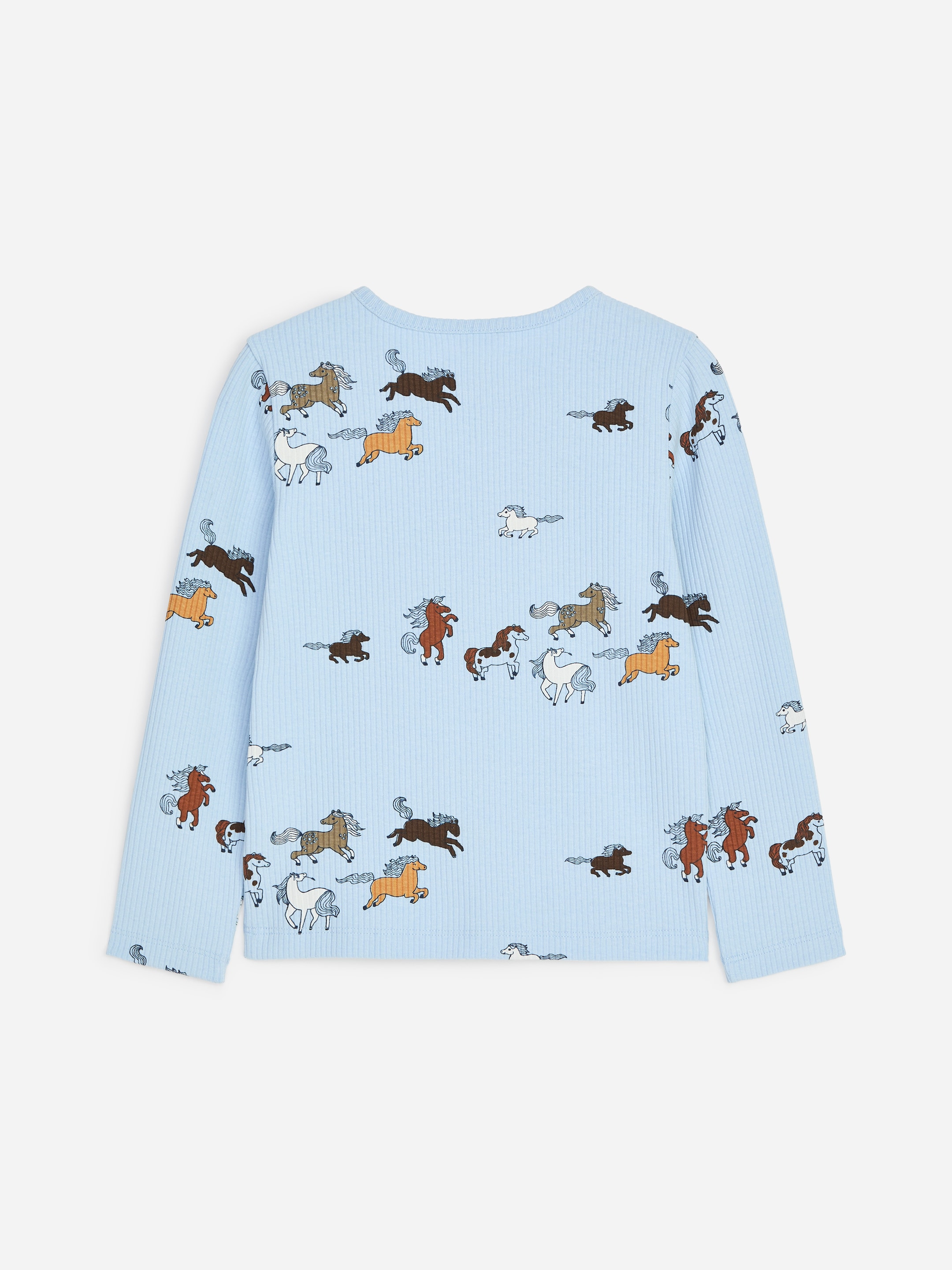 Haut côtelé - Bleu clair/Chevaux - Regular fit - children - StillMedia/DescriptiveStillLife - 3