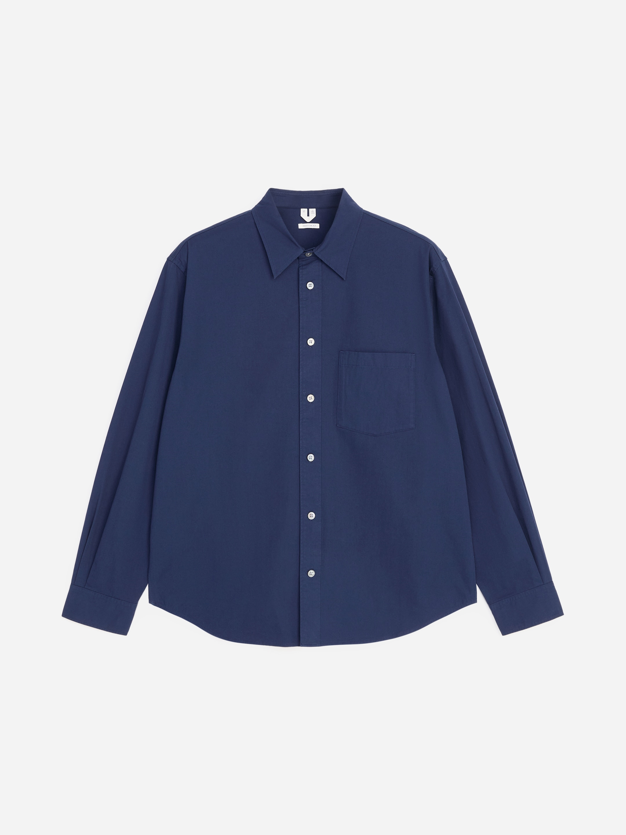 Relaxed Cotton Twill Shirt-#21273C-19499