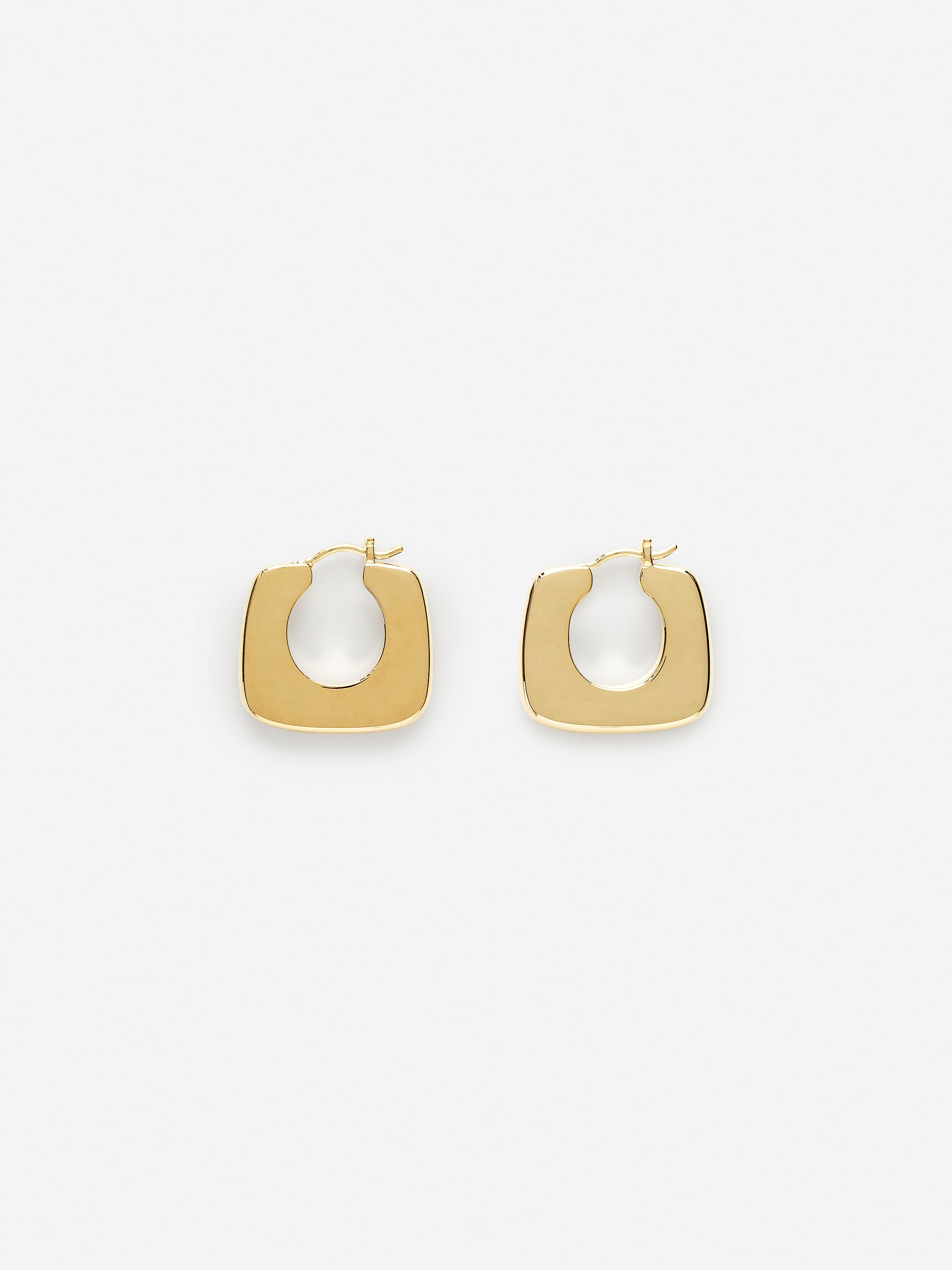 Gold-Plated Mini Hoop Earrings-#F1EAB9-14447