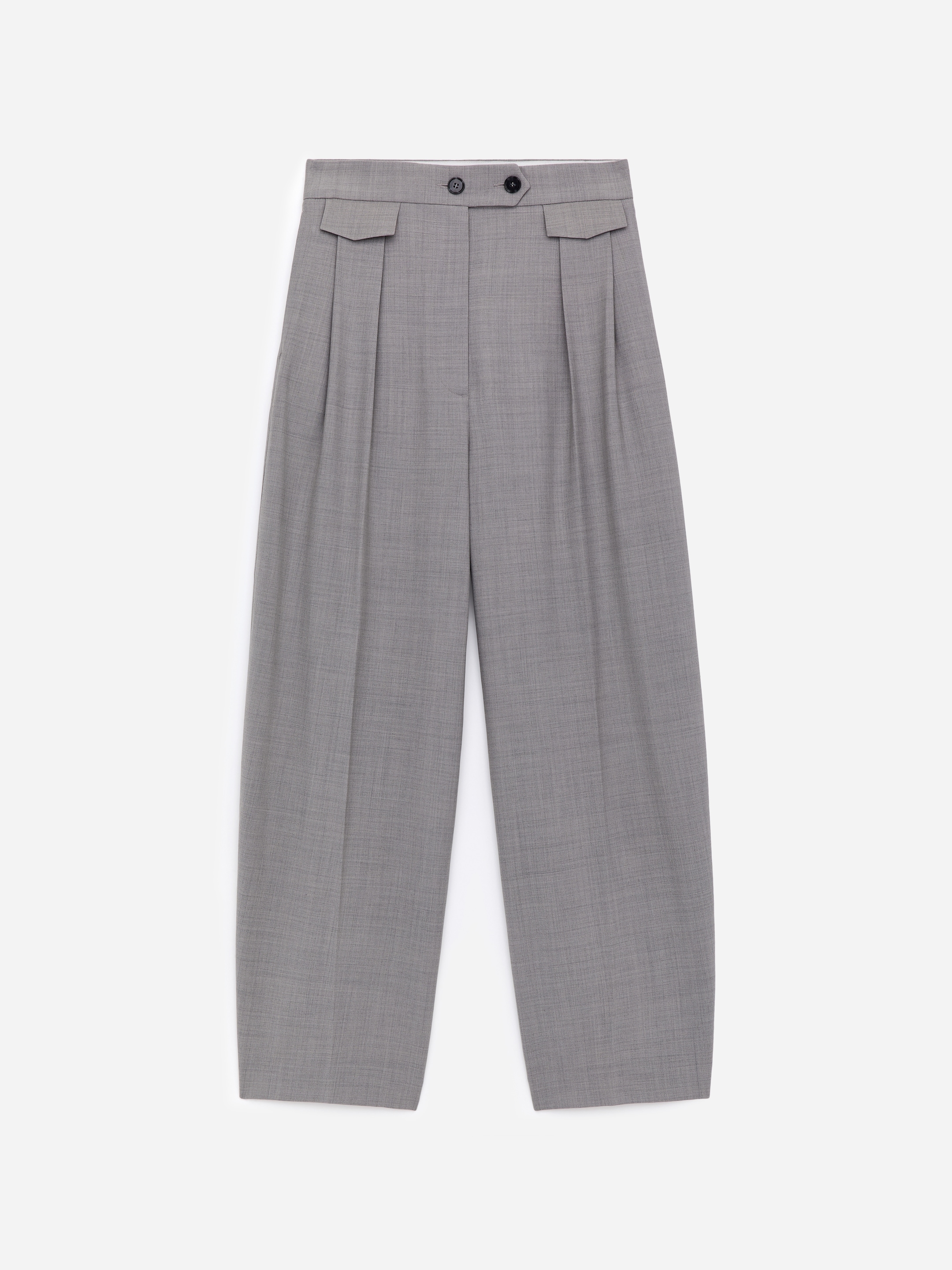 Relaxed Tailored Trousers-Grey-18048
