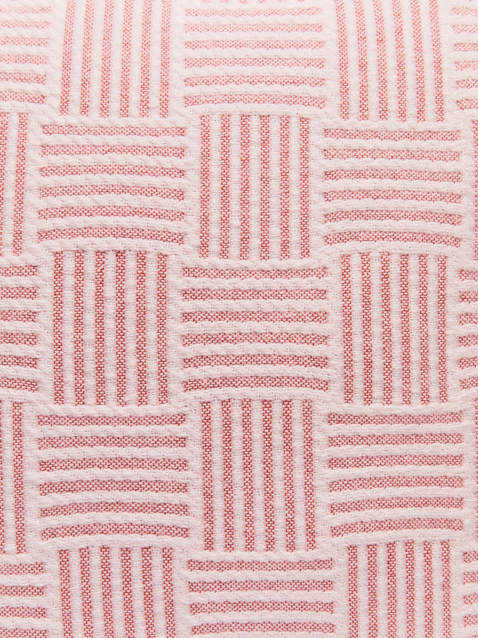 Kopfkissenbezug aus Baumwolle und Wolle 50 x 50 cm - Rosa/Grün/Blau - 3