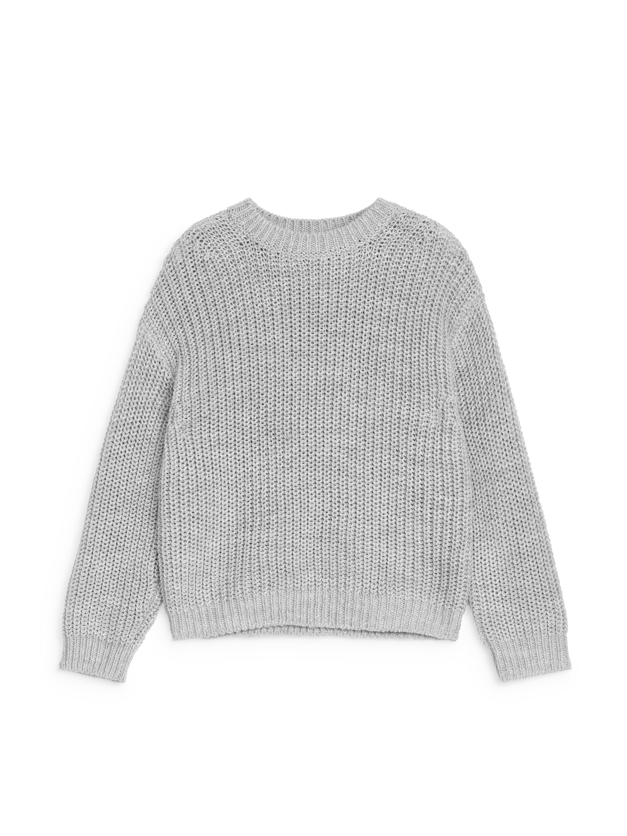 Fiskartröja med rund hals - Gråmelerad - Regular fit - Children - StillMedia/DescriptiveStillLife - 3