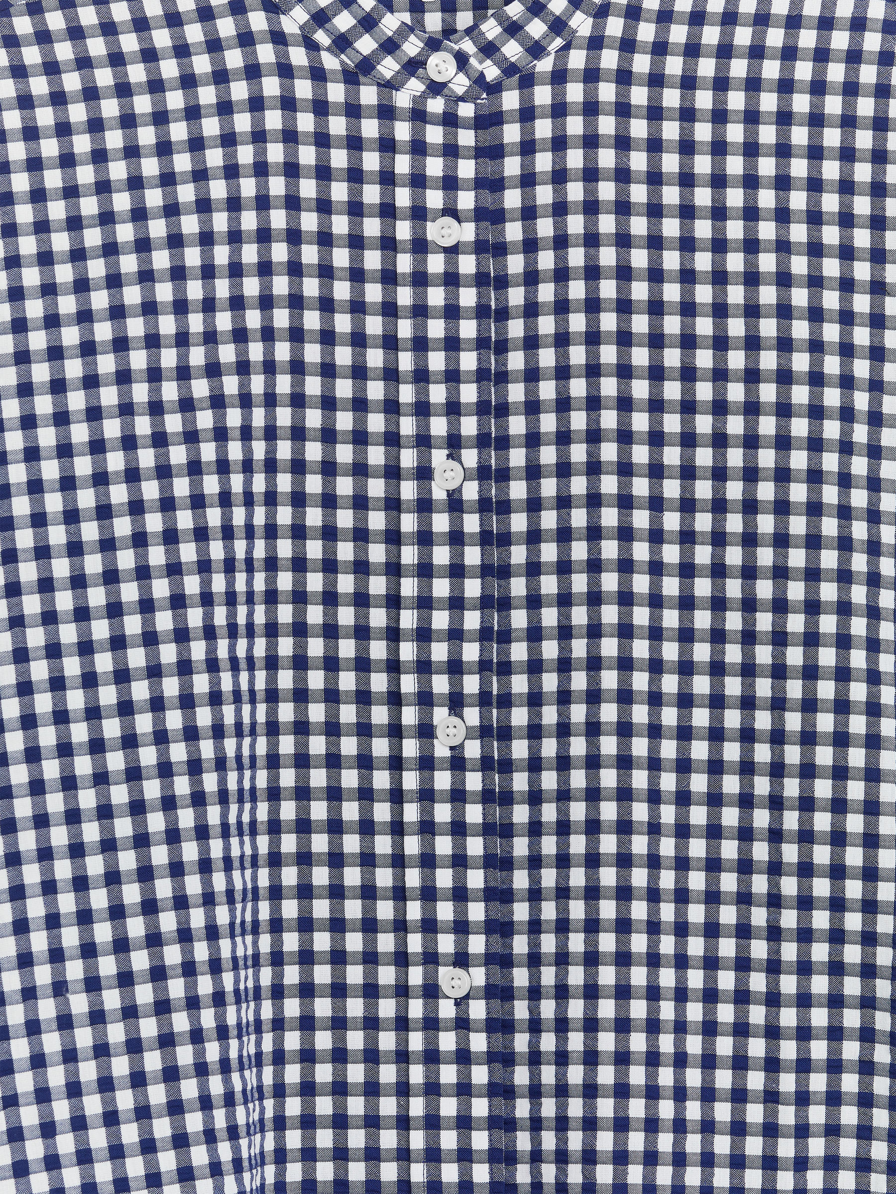 Oversized-Hemd aus Seersucker - Dunkelblau/Weiß - Oversize - Damen - StillMedia/DescriptiveDetail - 2