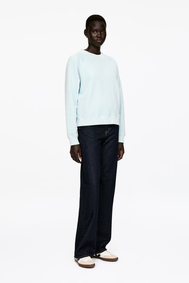 Terry Sweatshirt-Light Turquoise - 6