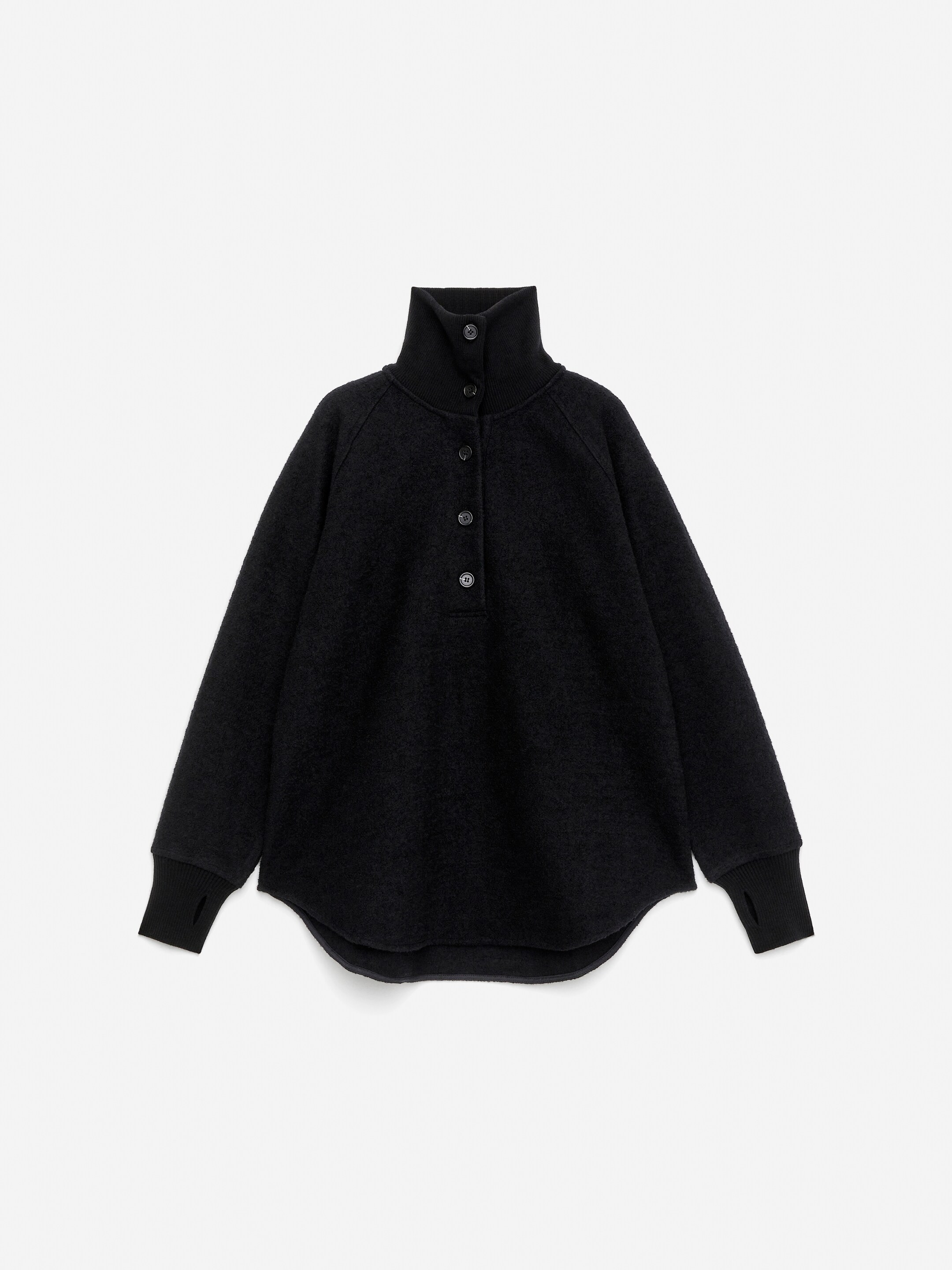 Zobrazit větší obrázek: Svetr z vařené vlny a bavlny - Černá - ŽENY | H&M CZ 6